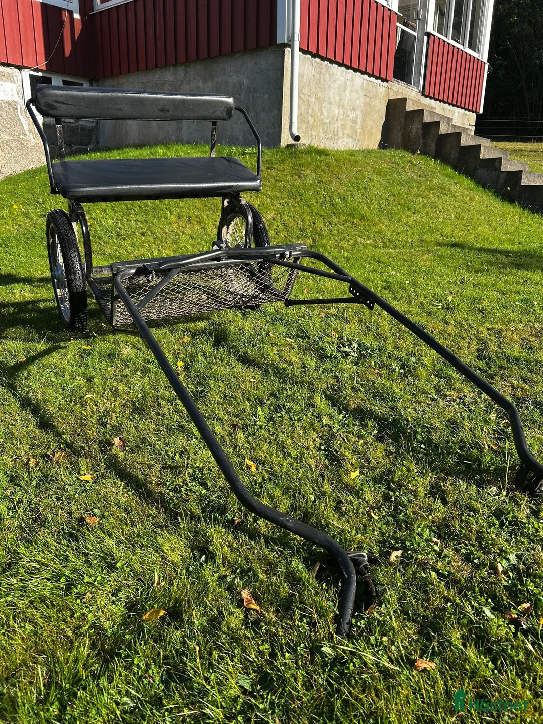 Körsulkys körning till salu: Svart rockard vagn för shettis/ponny inkl sele - Annons 1
