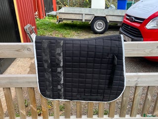 Schabrak & Vojlockar hästutrustning till salu: Svart dressyr scabrak med militär ränder i Vejbystrand - Annons 10