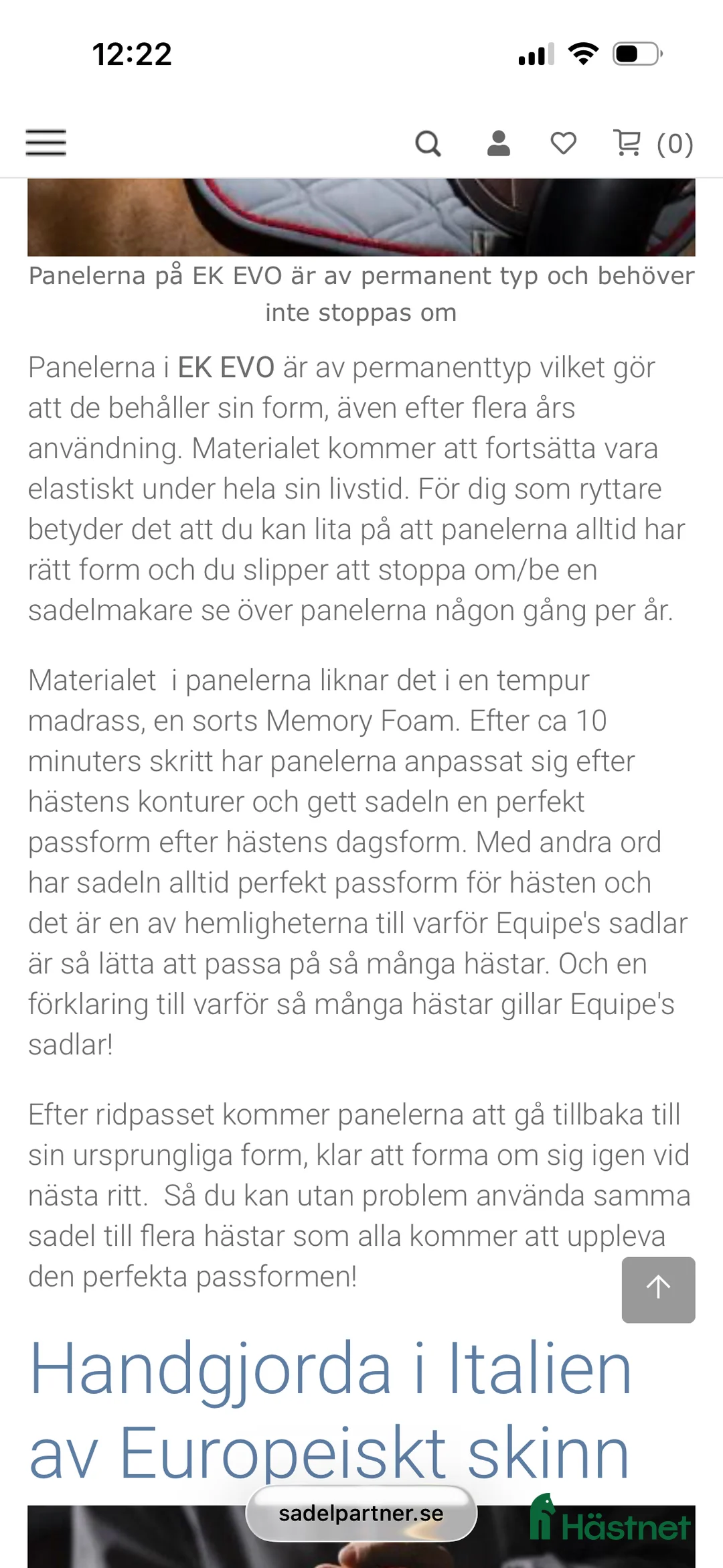 Sadlar hästutrustning till salu: Equipe eko evo i Visby - Annons 10