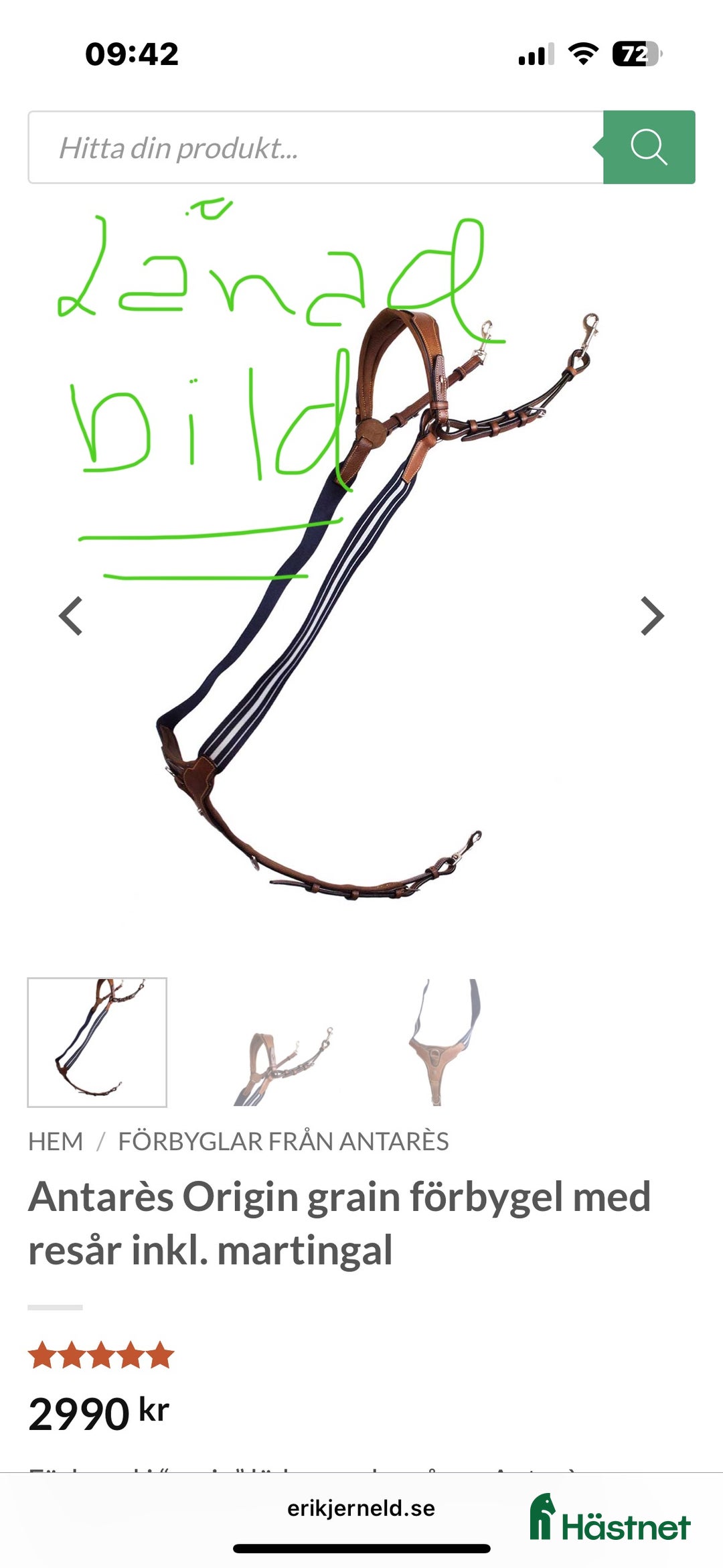 Övrig Hästutrustning hästutrustning till salu: Antarés förbygel med resår inklusive martingal. i Västervik - Annons 2