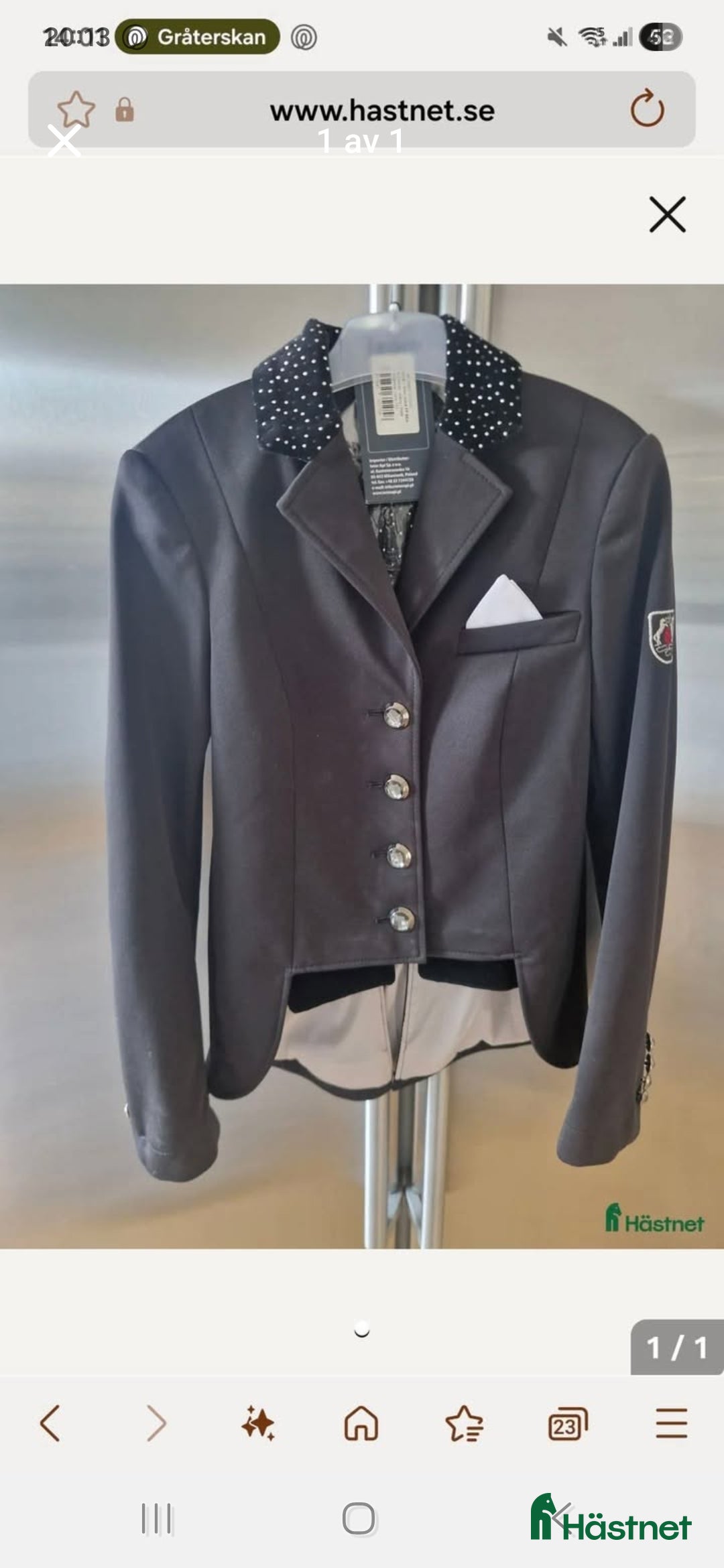 Jackor & Kavajer ryttarutrustning till salu: Frackett junior strl. 152. i Vrigstad - Annons 19