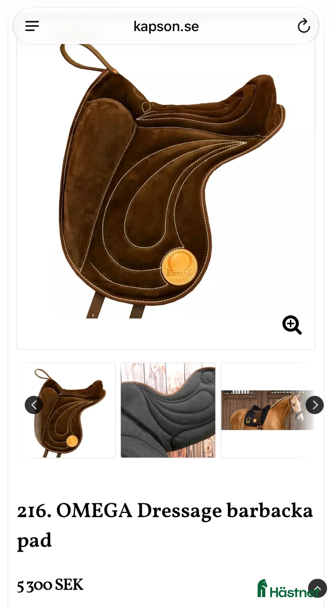 Sadlar hästutrustning till salu: Omega Innovation Dressage ridpad/barbackapad  - Annons 10