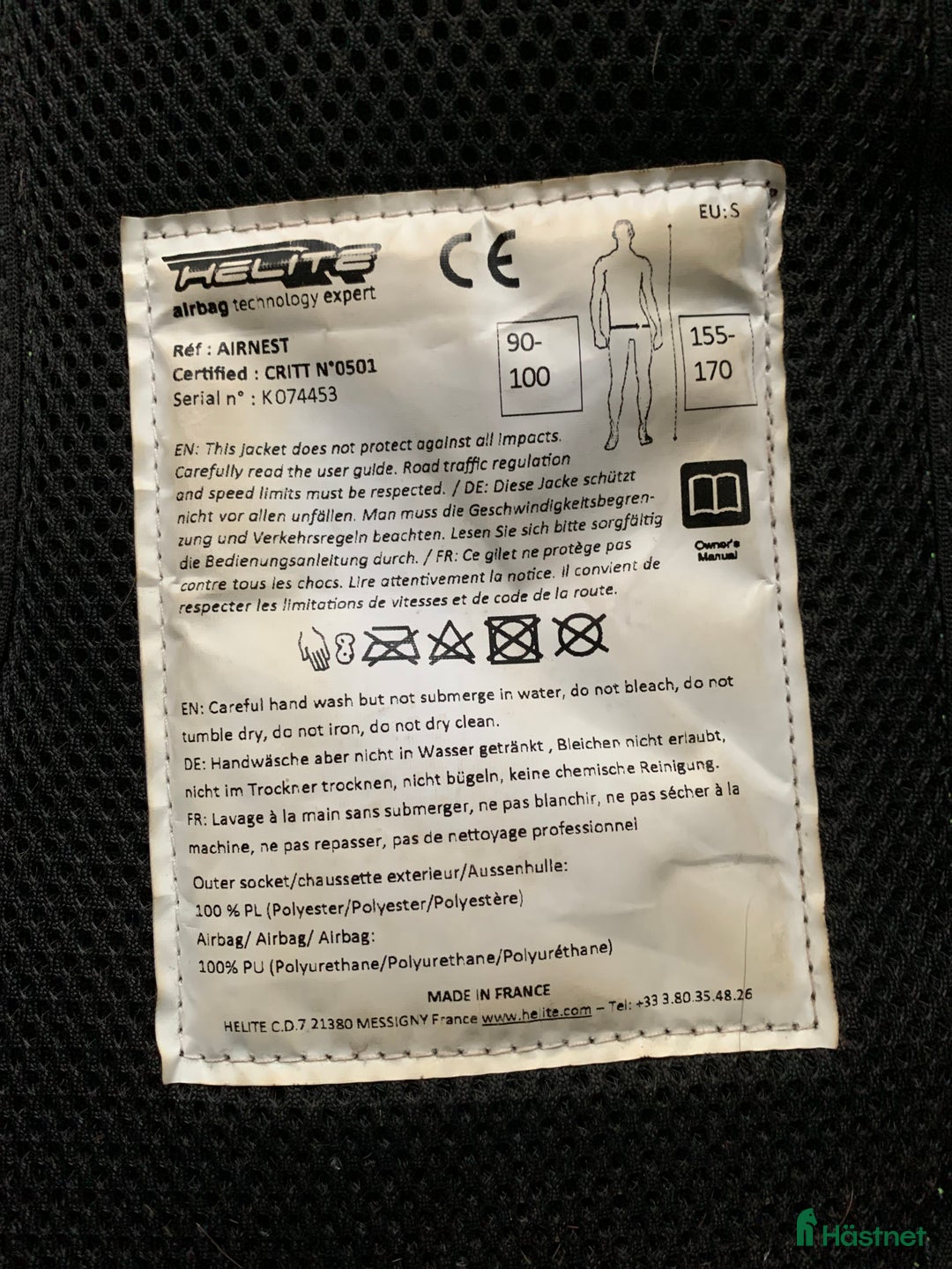 Säkerhetsvästar ryttarutrustning till salu: Säkerhetsväst Helite airbag i Kristianstad - Annons 4