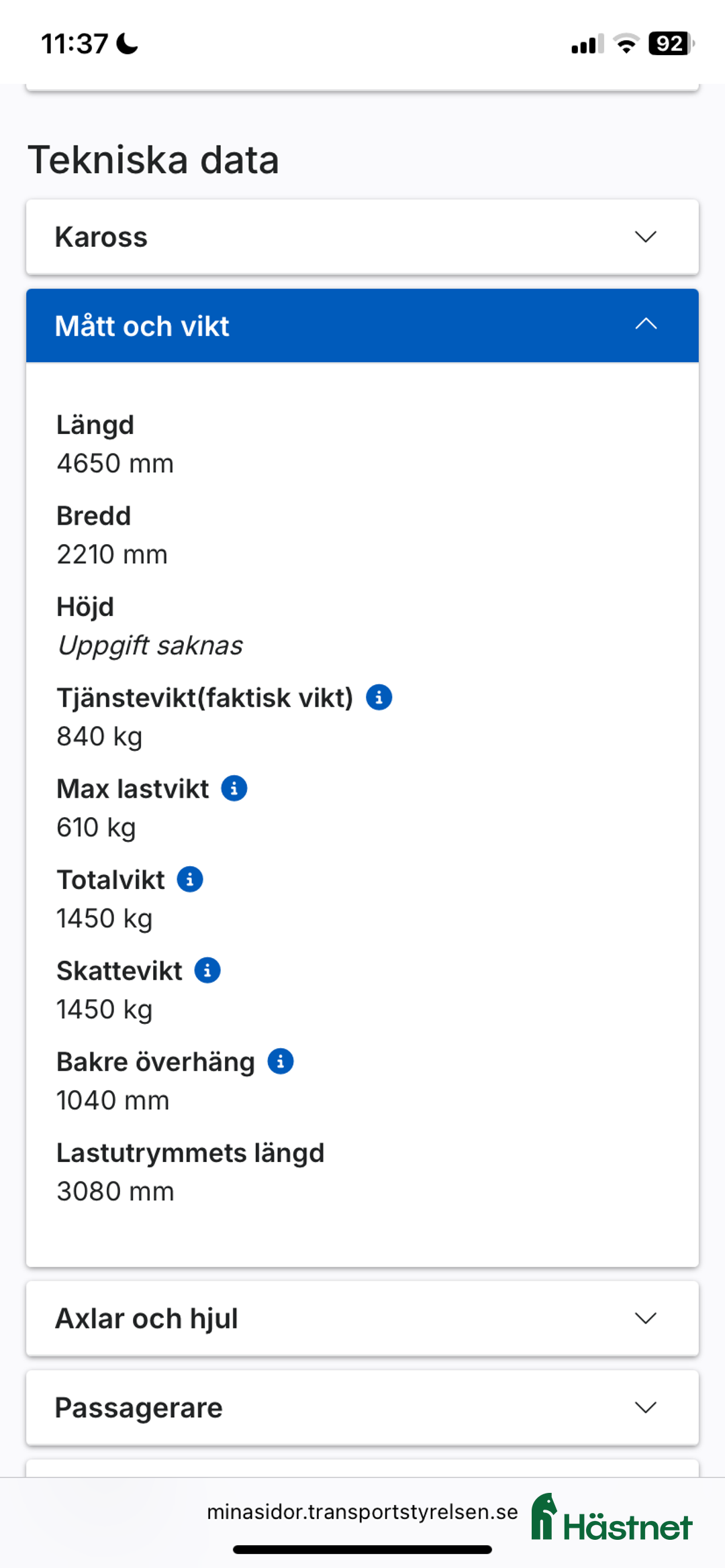 Hästtransporter  fordon & transport till salu: Christ Comet  - superfint skick i Norrköping - Annons 9