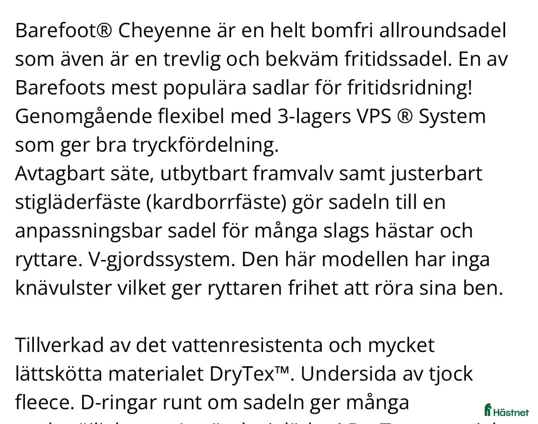 Sadlar hästutrustning till salu: Barefoot Cheyenne st 1  - Annons 8