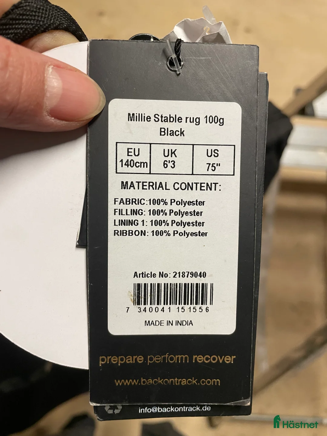 Täcken hästutrustning till salu: Back on track Mille stalltäcke, 100g, strl 140 - Annons 4