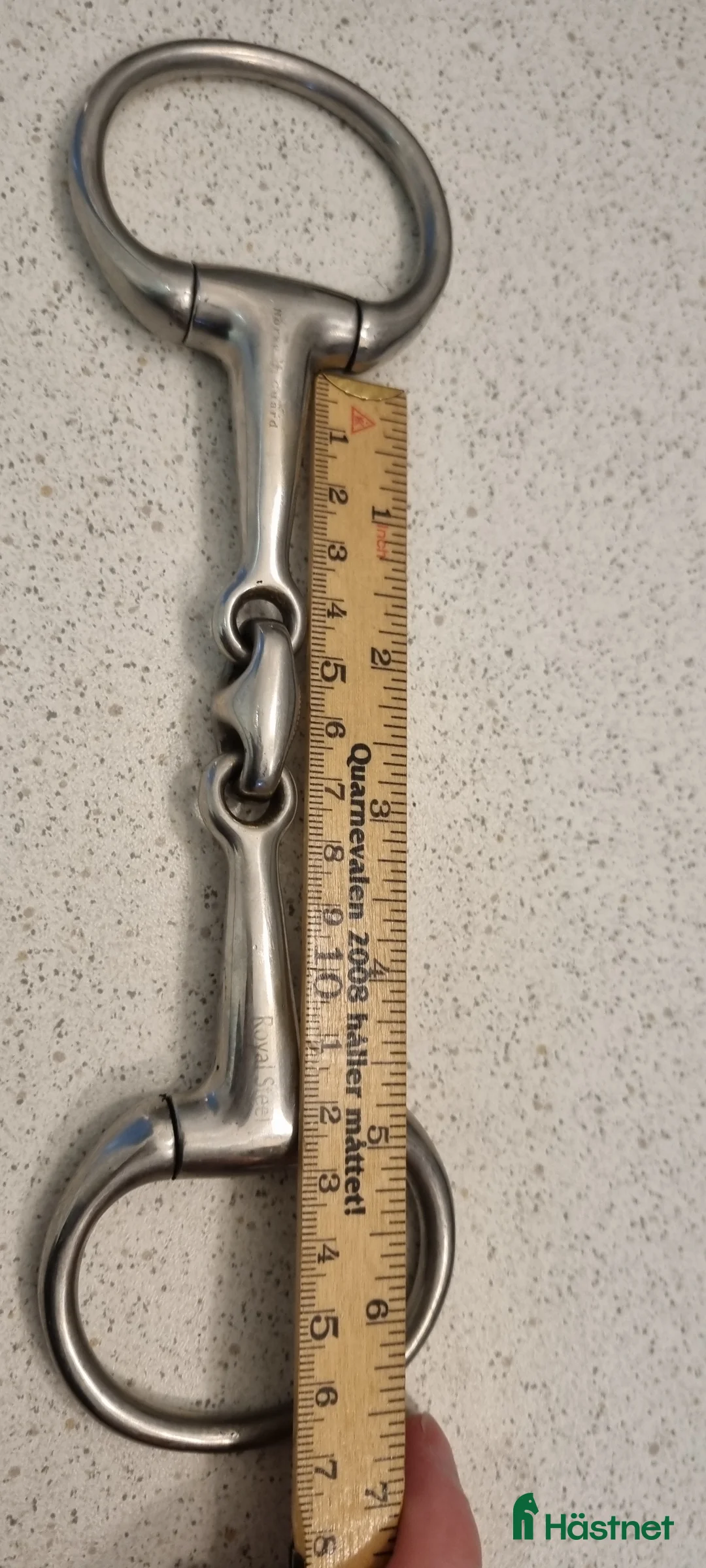 Bett hästutrustning till salu: 3 delat bett med fasta ringar, stl 11,5 - Annons 2