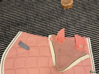 Schabrak & Vojlockar hästutrustning till salu: Rosa schabrak med matchande huva i Umeå - Annons 9