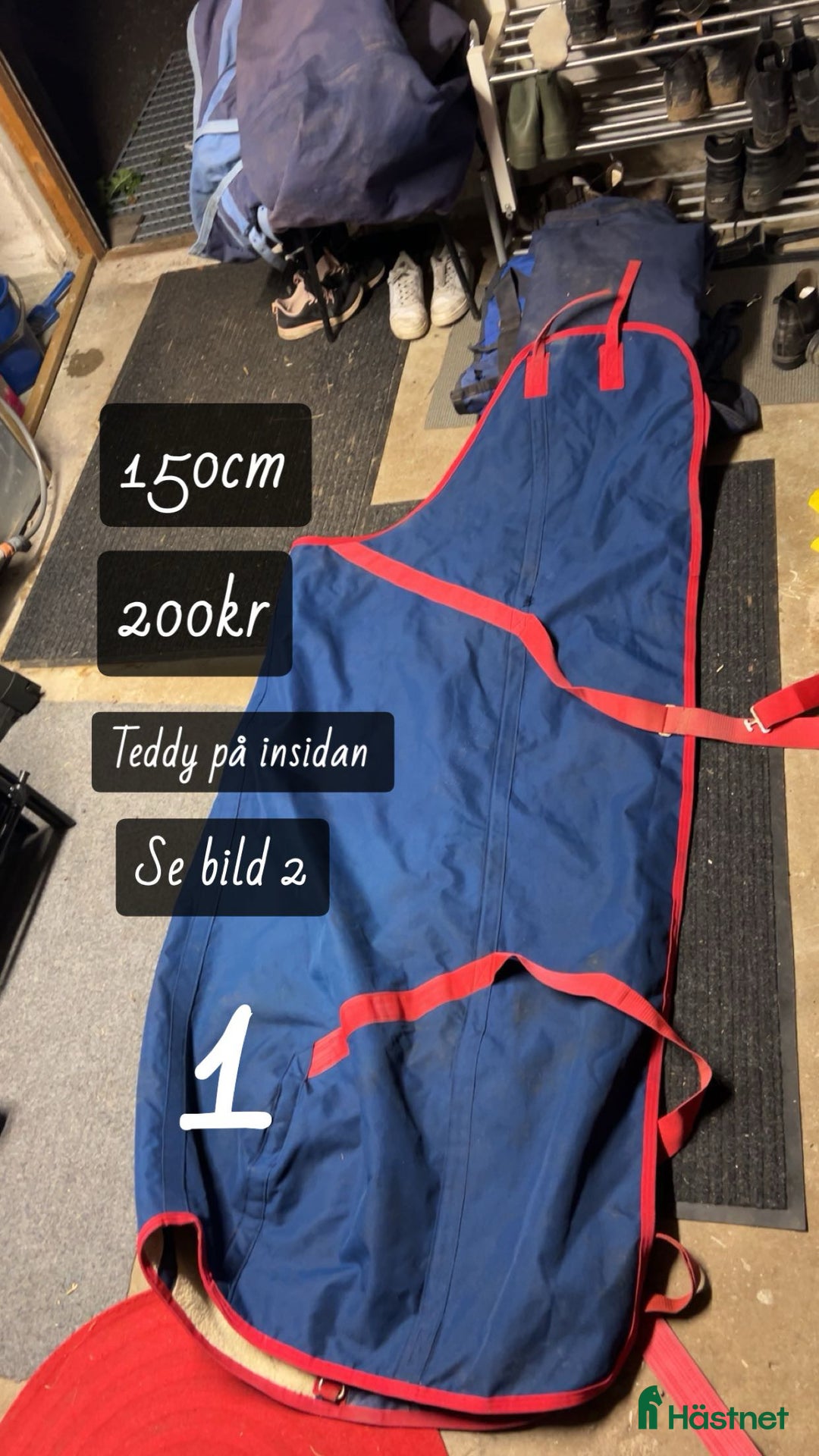 Täcken hästutrustning till salu: Vintertäcke med teddy i Sturefors - Annons 1
