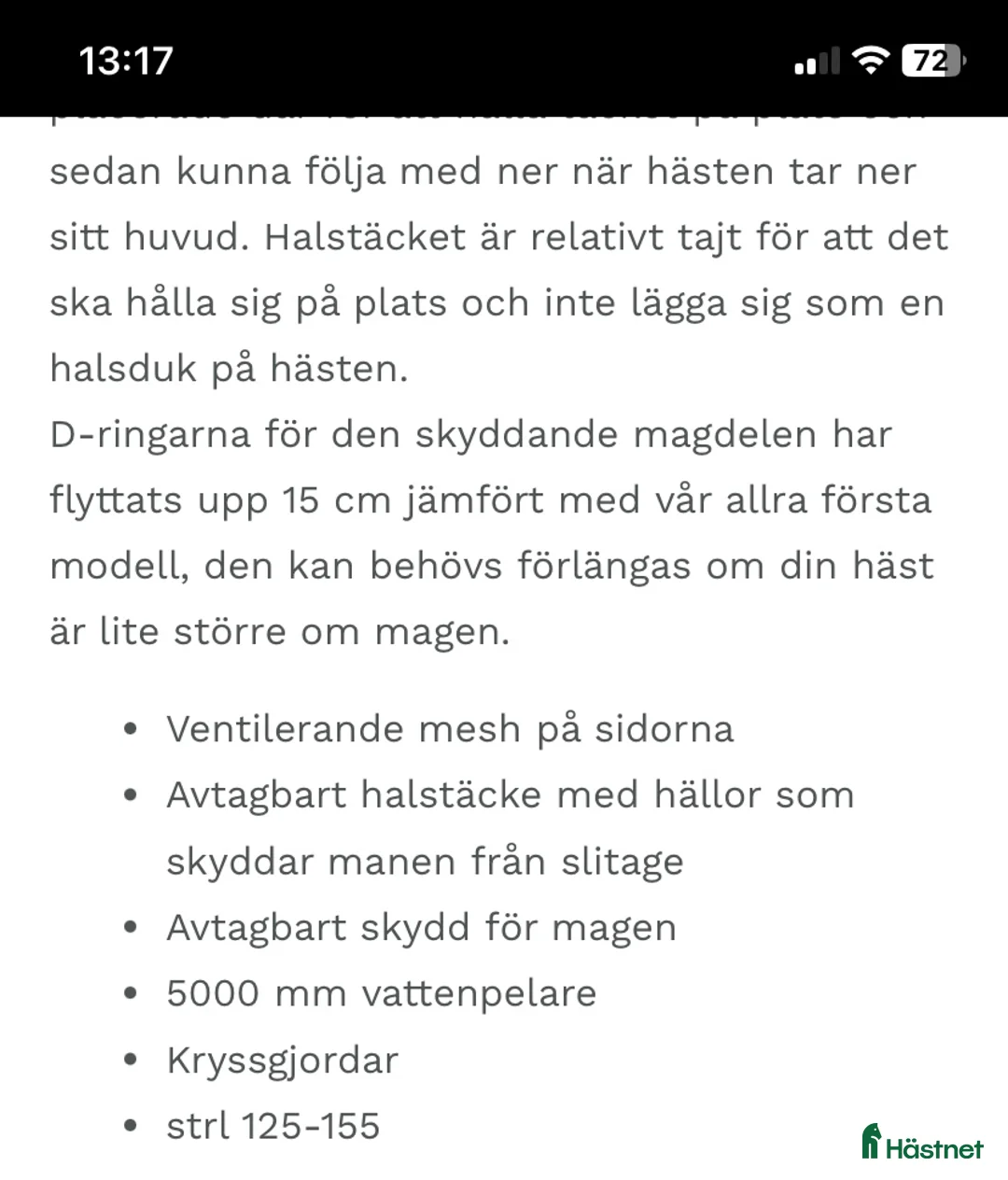 Täcken hästutrustning till salu: Iquoiq - Annons 7