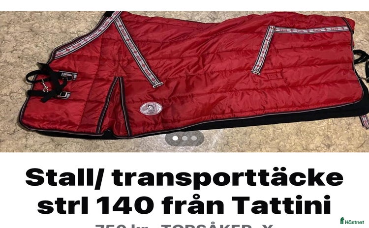 Täcken hästutrustning till salu: Rött stalltäcke från Tattini  i Torsåker - Annons 11