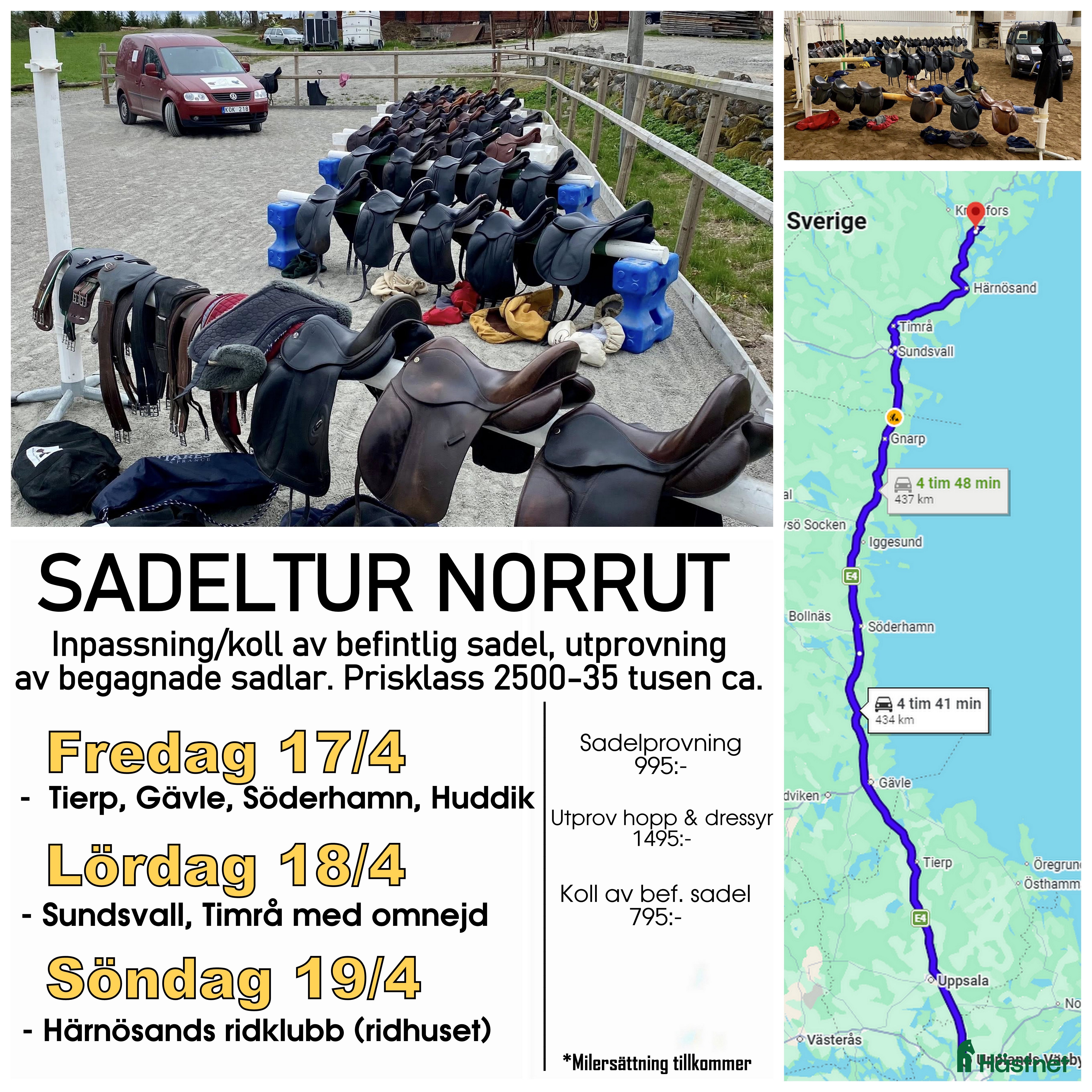 Sadlar hästutrustning Sadeljouren till norrland 17-19e April - Annons 16