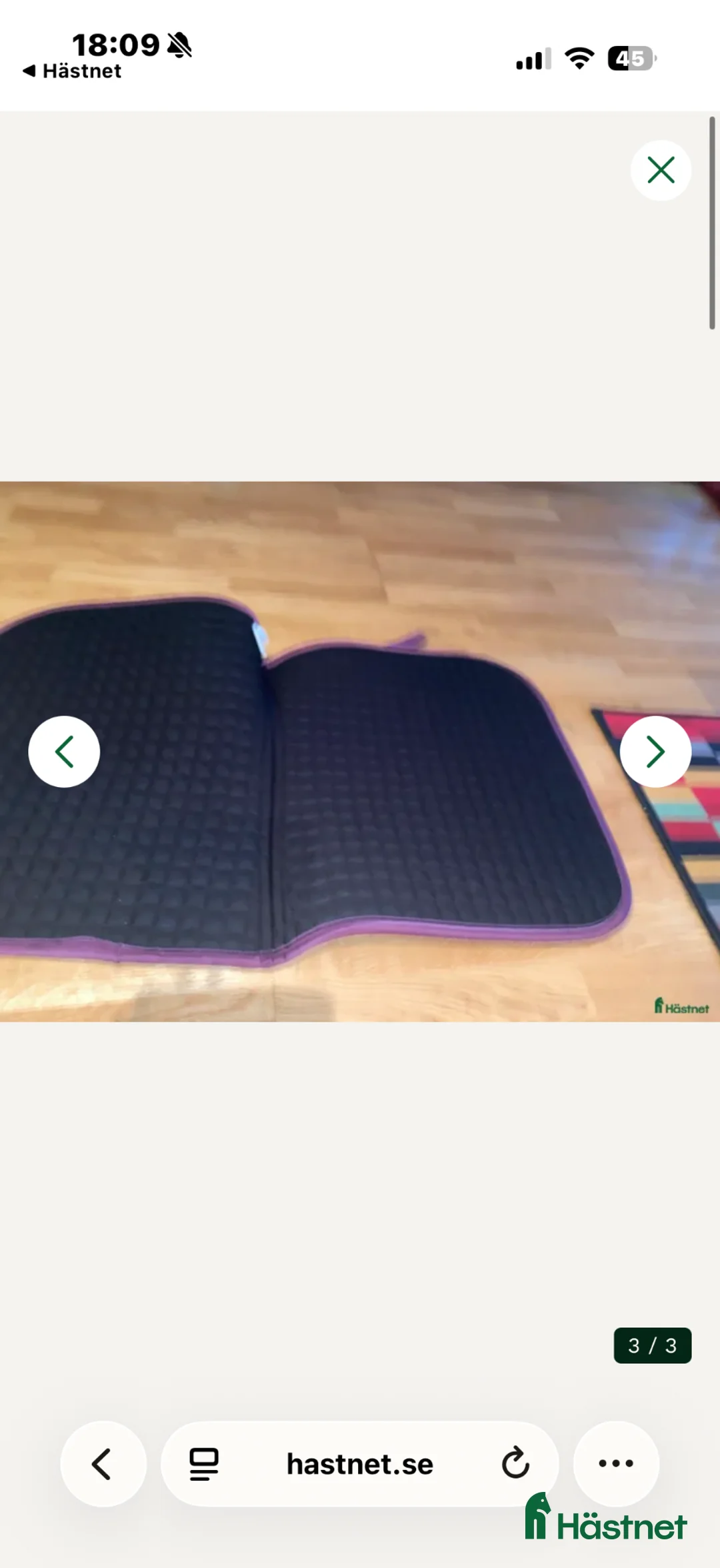 Schabrak & Vojlockar hästutrustning till salu: Lila schabrak  - Annons 3