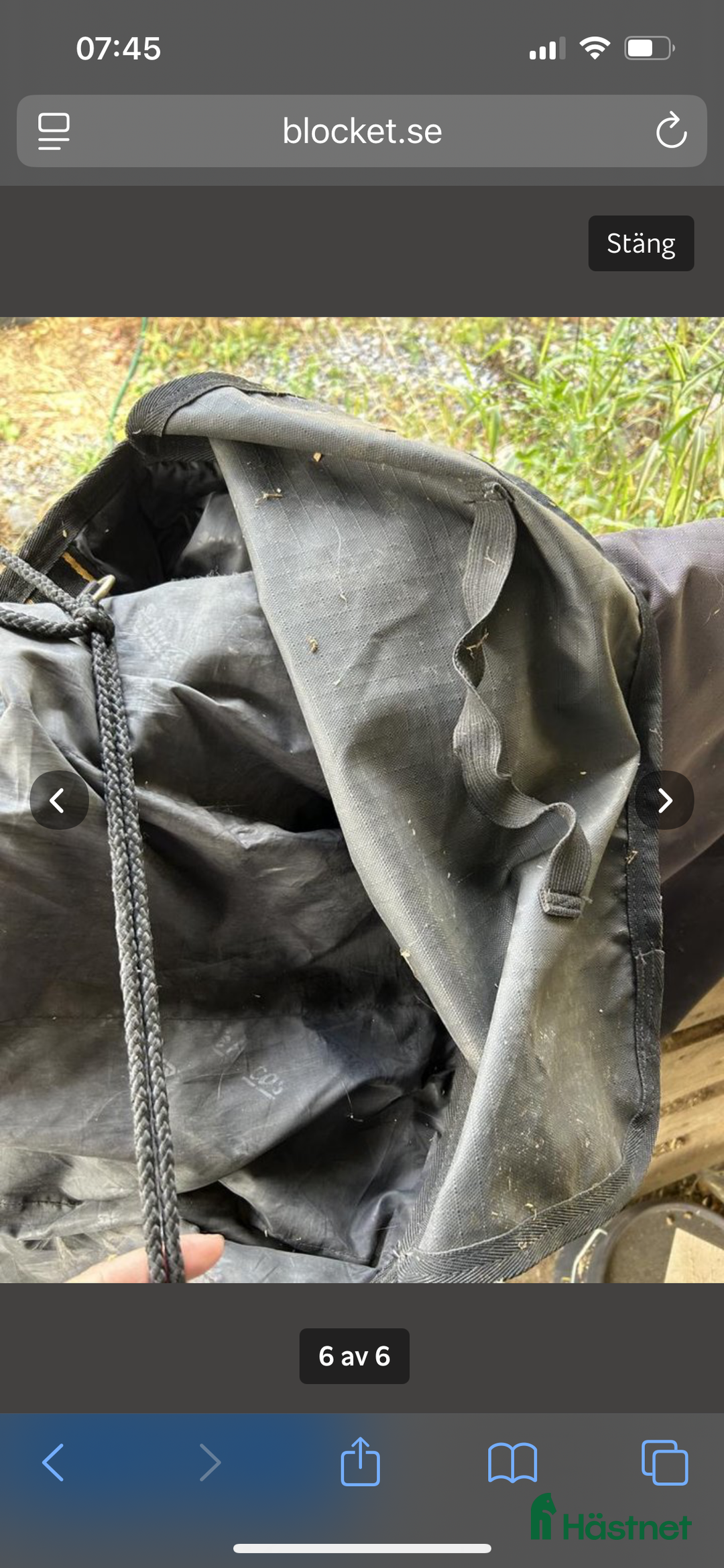 Täcken hästutrustning till salu: Bucas slitet regntäcke  i Söderhamn - Annons 4