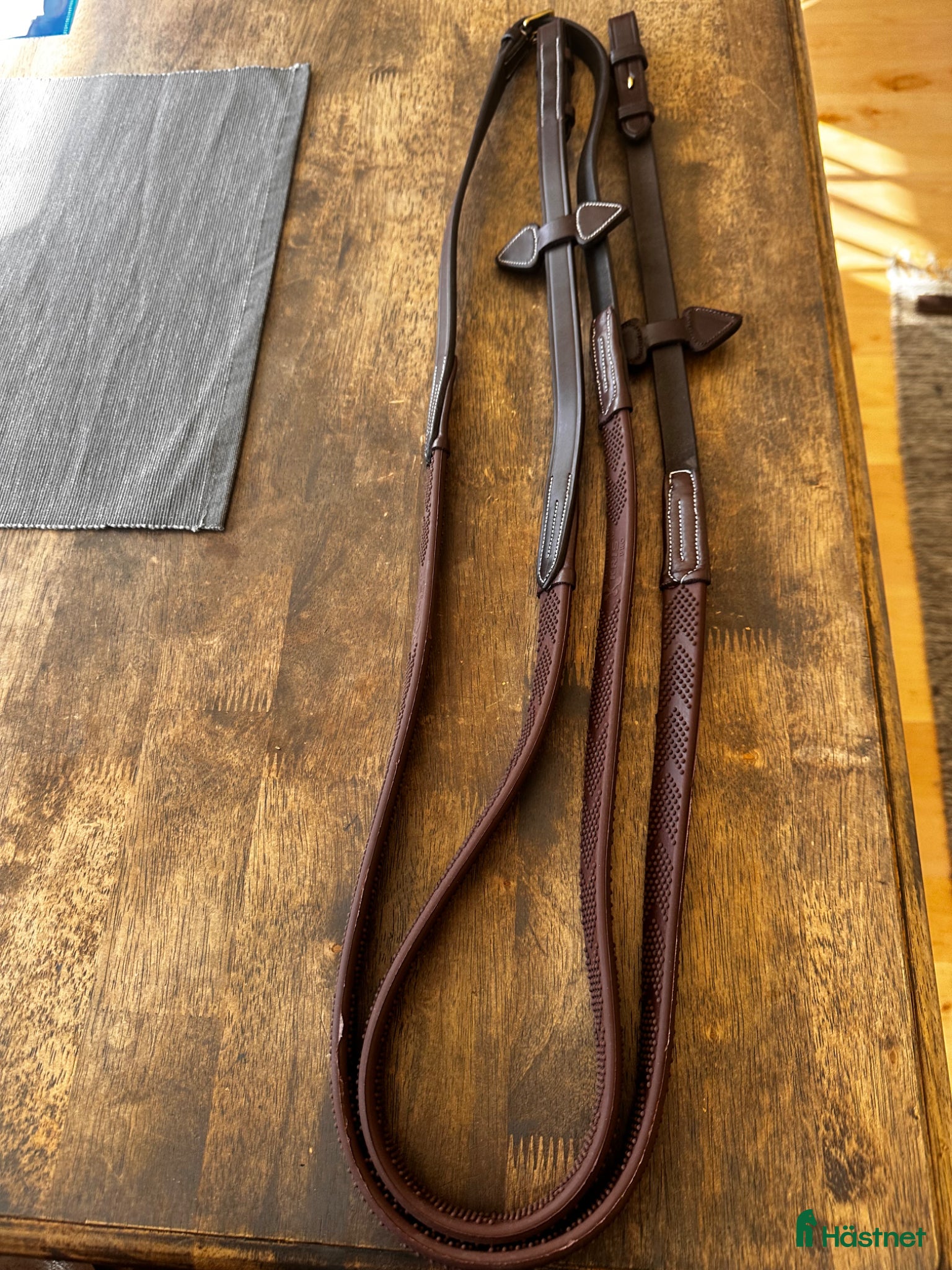 Övrig Hästutrustning hästutrustning Gummerade tyglar, oak brown nya - Annons 1