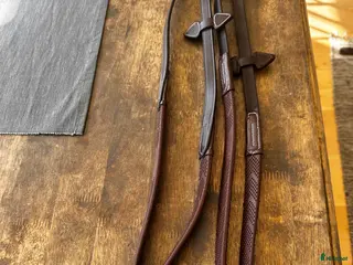 Övrig Hästutrustning hästutrustning Gummerade tyglar, oak brown nya - Annons 1