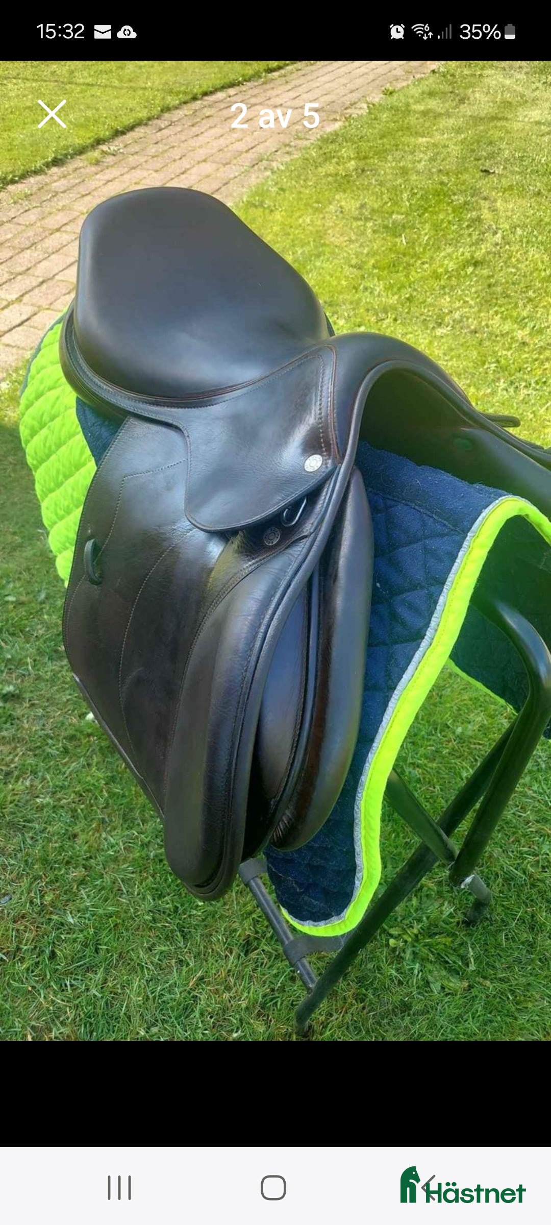 Sadlar hästutrustning till salu: Kastanjefärgad euqipe hopp i Våxtorp - Annons 1