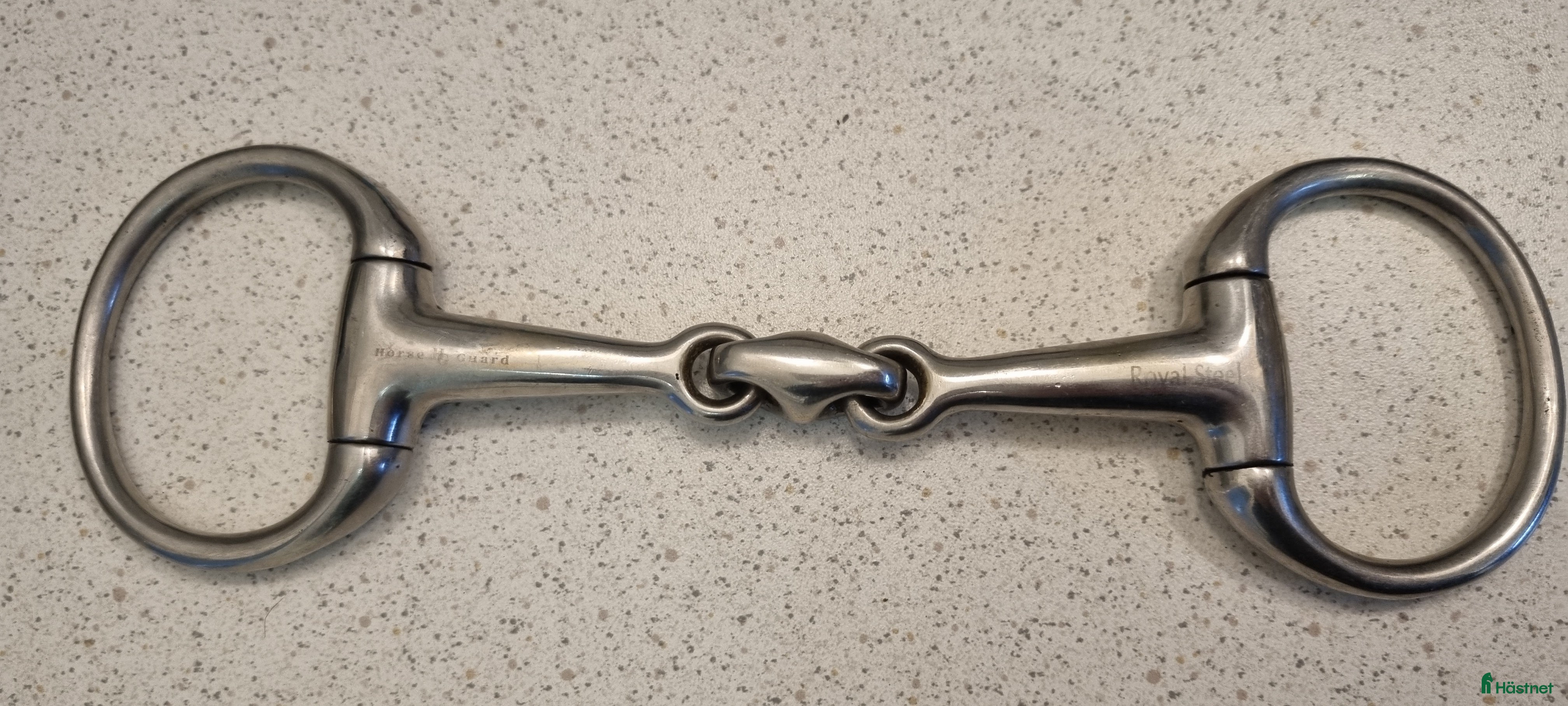 Bett hästutrustning 3 delat bett med fasta ringar, stl 11,5 - Annons 1