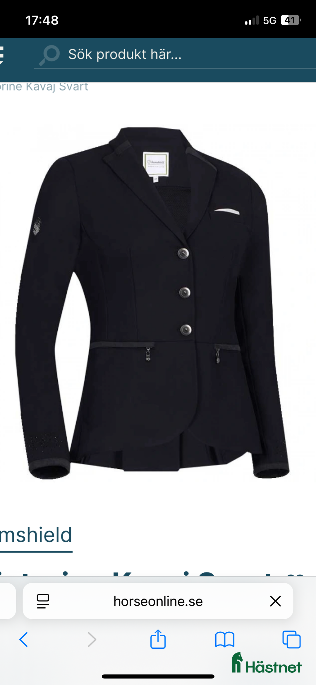 Jackor & Kavajer ryttarutrustning till salu: Samshield kavaj i Oskarshamn - Annons 1