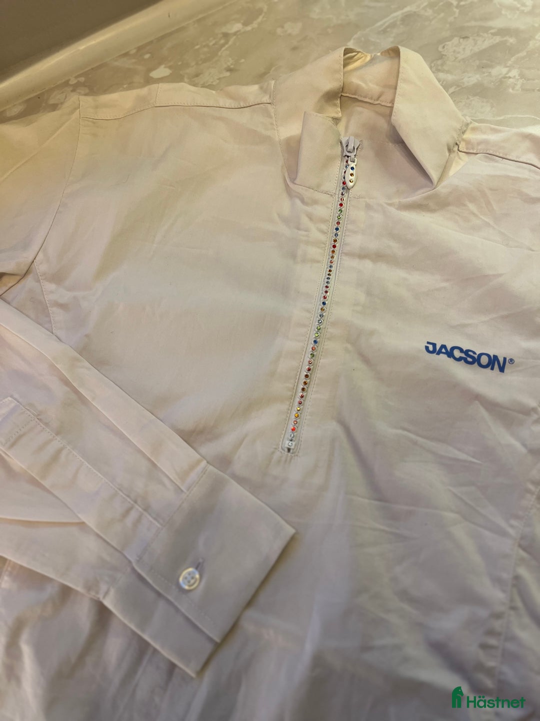 Övrigt Ridkläder ryttarutrustning till salu: TÄVLINGSSKJORTA MED BLING! i Stånga - Annons 1