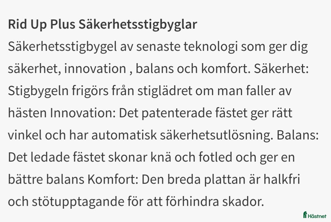 Stigbyglar hästutrustning till salu: Självutlösande säkerhetsstigbygel i Lekeryd - Annons 4