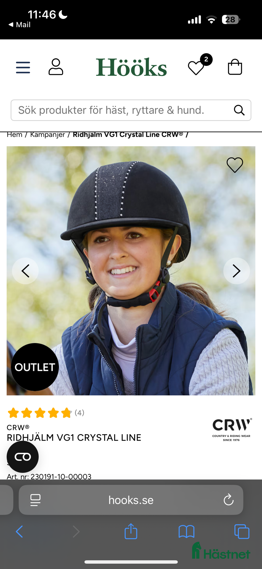 Hjälmar ryttarutrustning till salu: Hööks hjälm  i Västervik - Annons 2