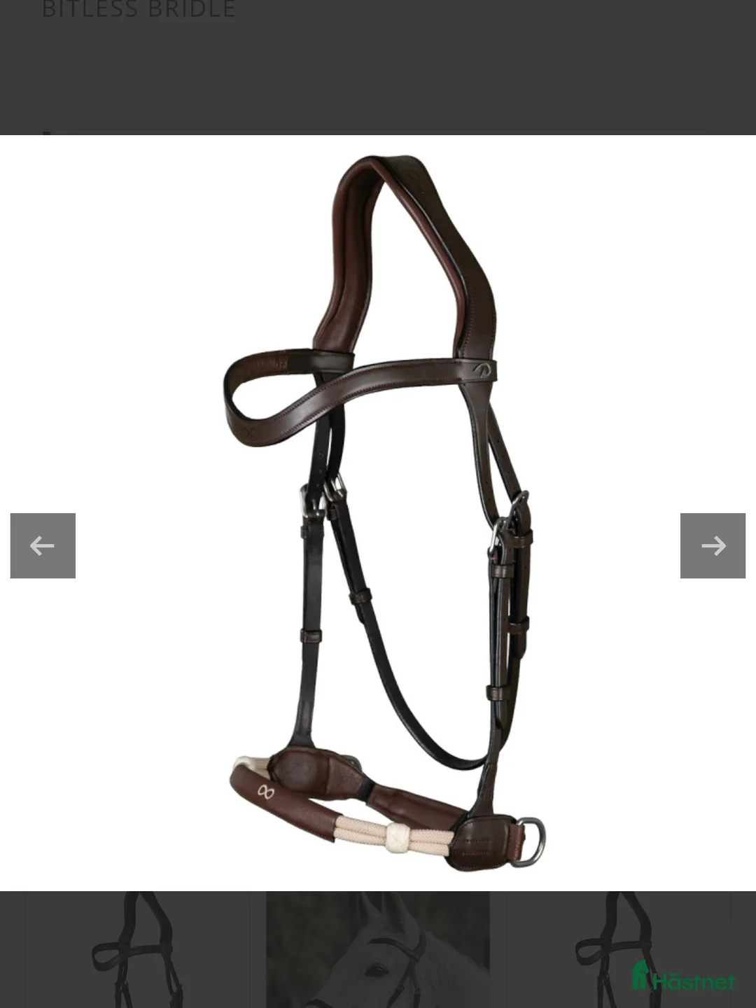 Träns hästutrustning till salu: Bettlöst Dyon La Cense träns, brun - nyskick i Trollhättan - Annons 3