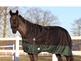 Täcken hästutrustning till salu: Regntäcke med fleecefodring i Skattkärr - Annons 1