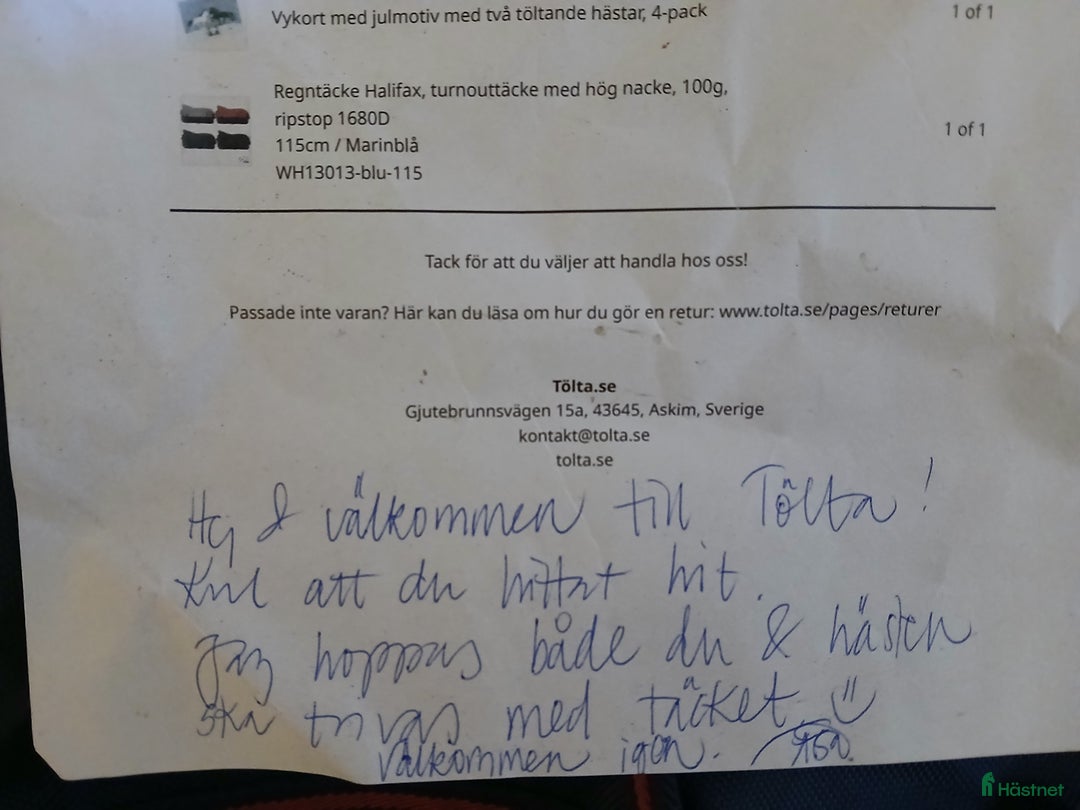 Täcken hästutrustning till salu: Halifax täcke 100g i Löberöd - Annons 4