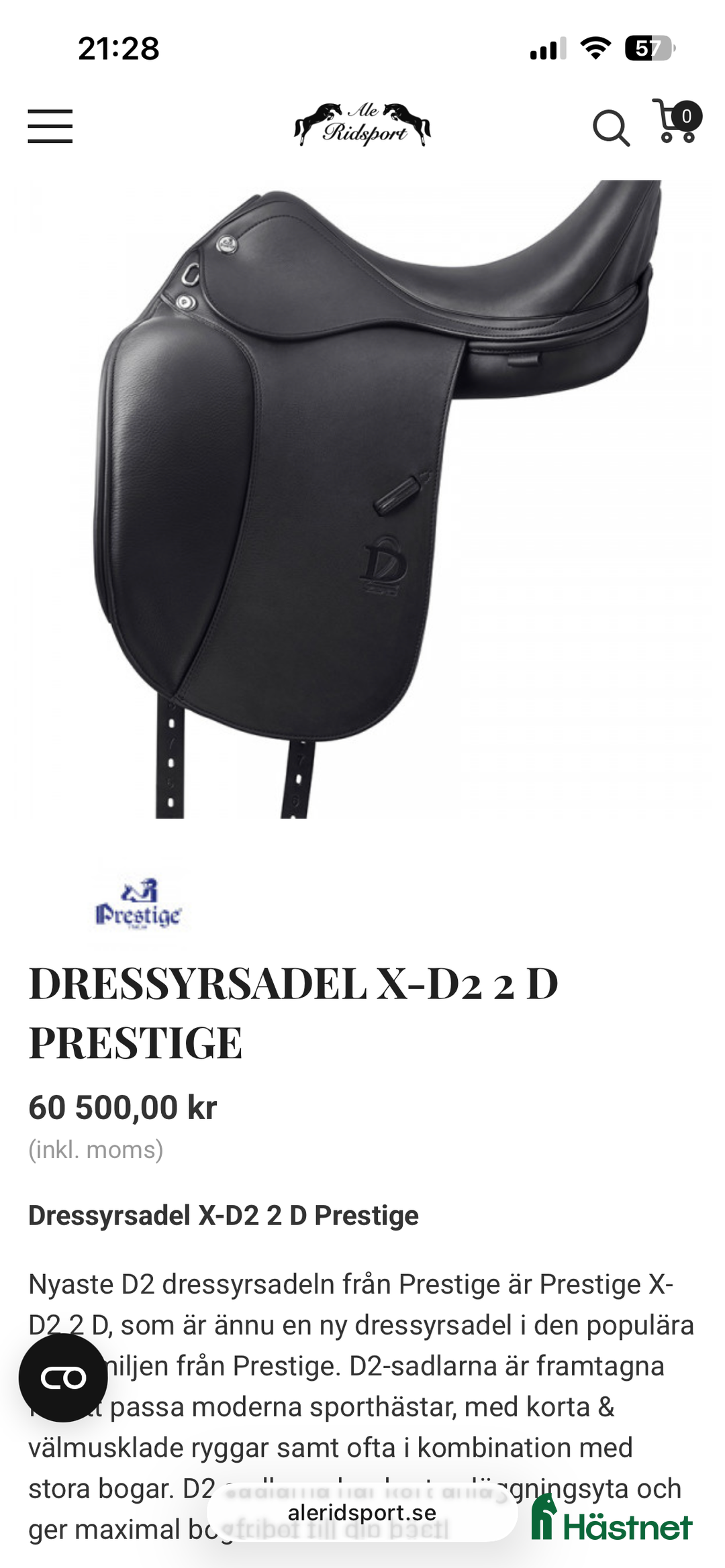 Sadlar hästutrustning till salu: Equipe Emporio dressyrsadel  i Vintrosa - Annons 3