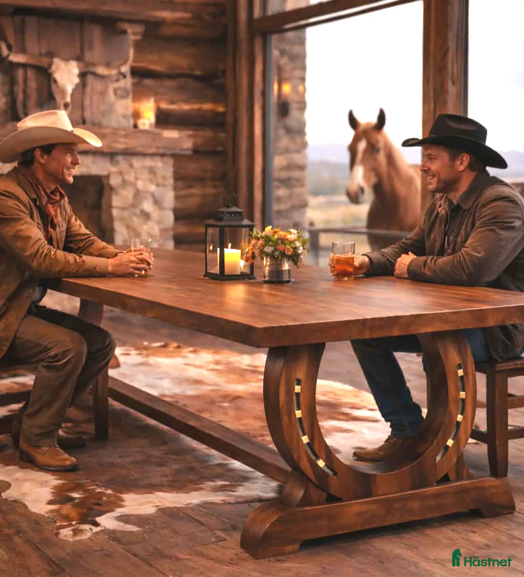 Hästinspirerad heminredning övrig utrustning till salu: Hästsko-bord i massivt trä - handgjort i Värmland i Kil - Annons 3