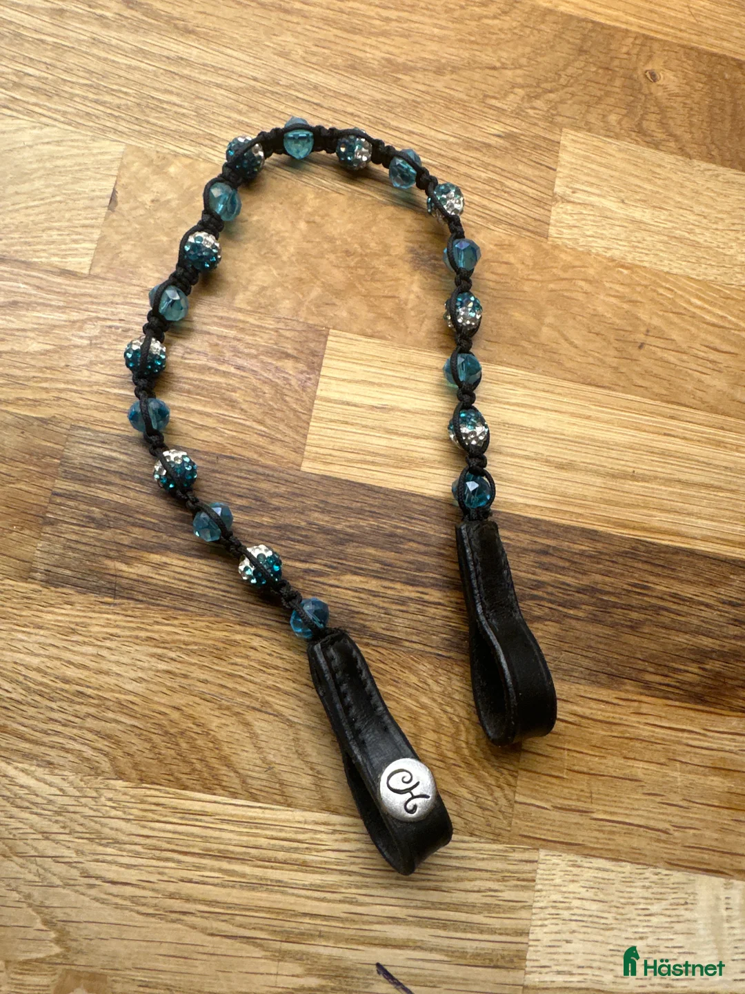 Träns hästutrustning till salu: Pannband svart med blå stenar Ponny - Annons 5