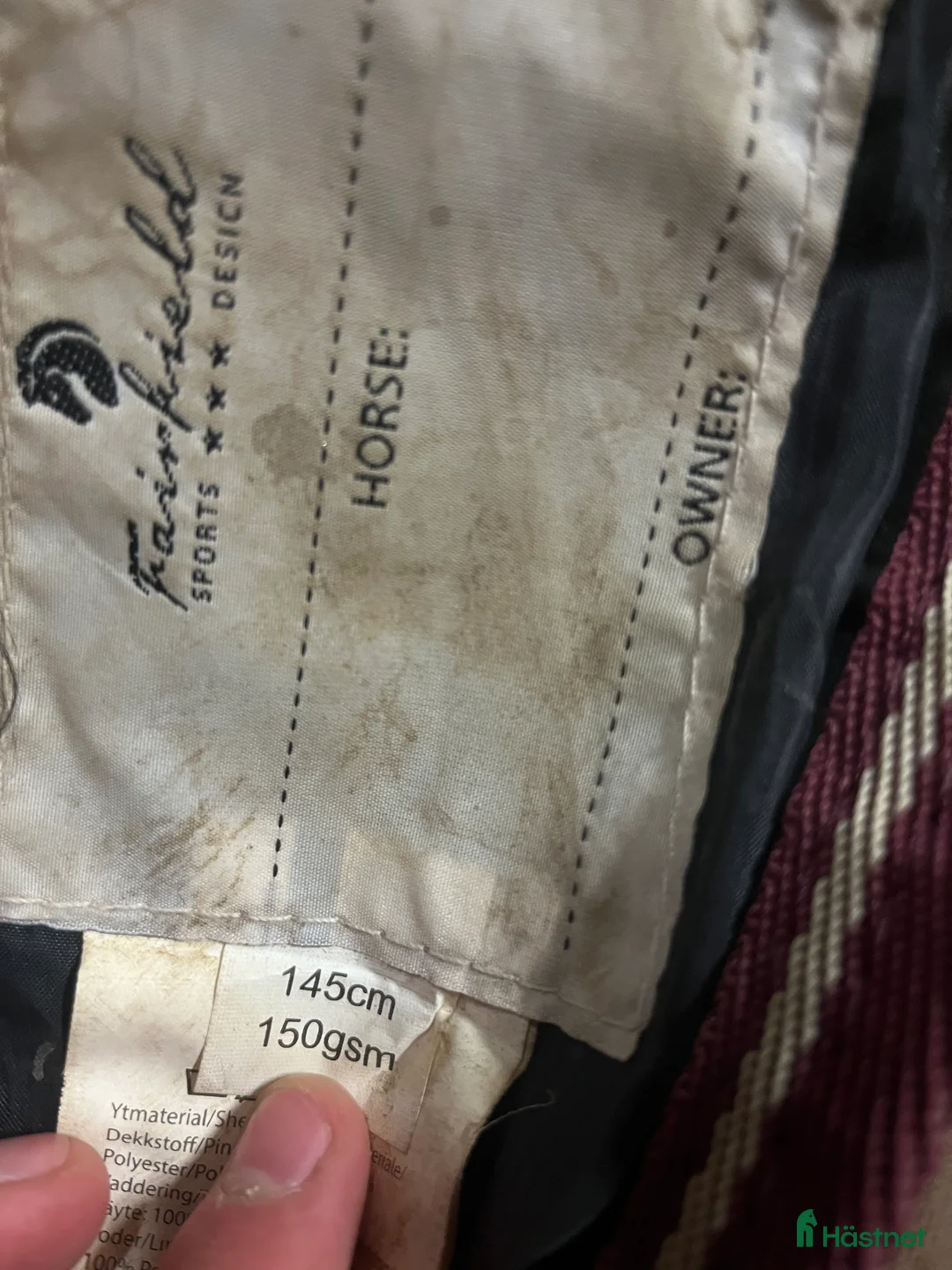 Täcken hästutrustning till salu: Säljer utetäcken samt ländtäcke & eksemhuva  i Tyresö - Annons 5