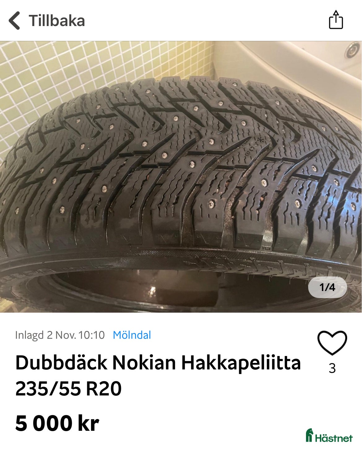 Övrigt fordon &amp; transport till salu: Nokian Hakkapeliitta Dubbdäck SUV  i Lindome - Annons 3