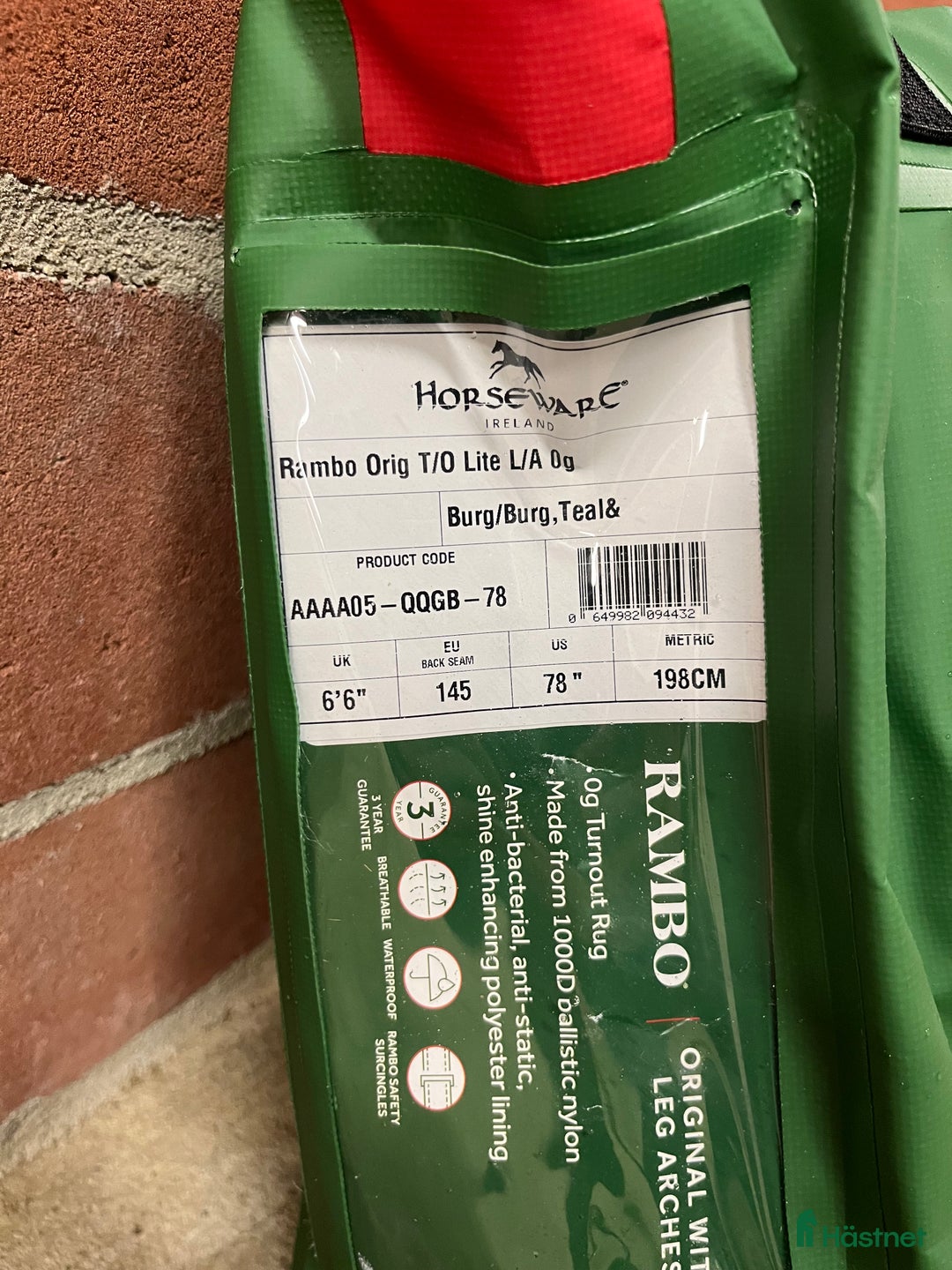 Täcken hästutrustning till salu: Regntäcke Rambo original 0g, 145 i Vollsjö - Annons 2