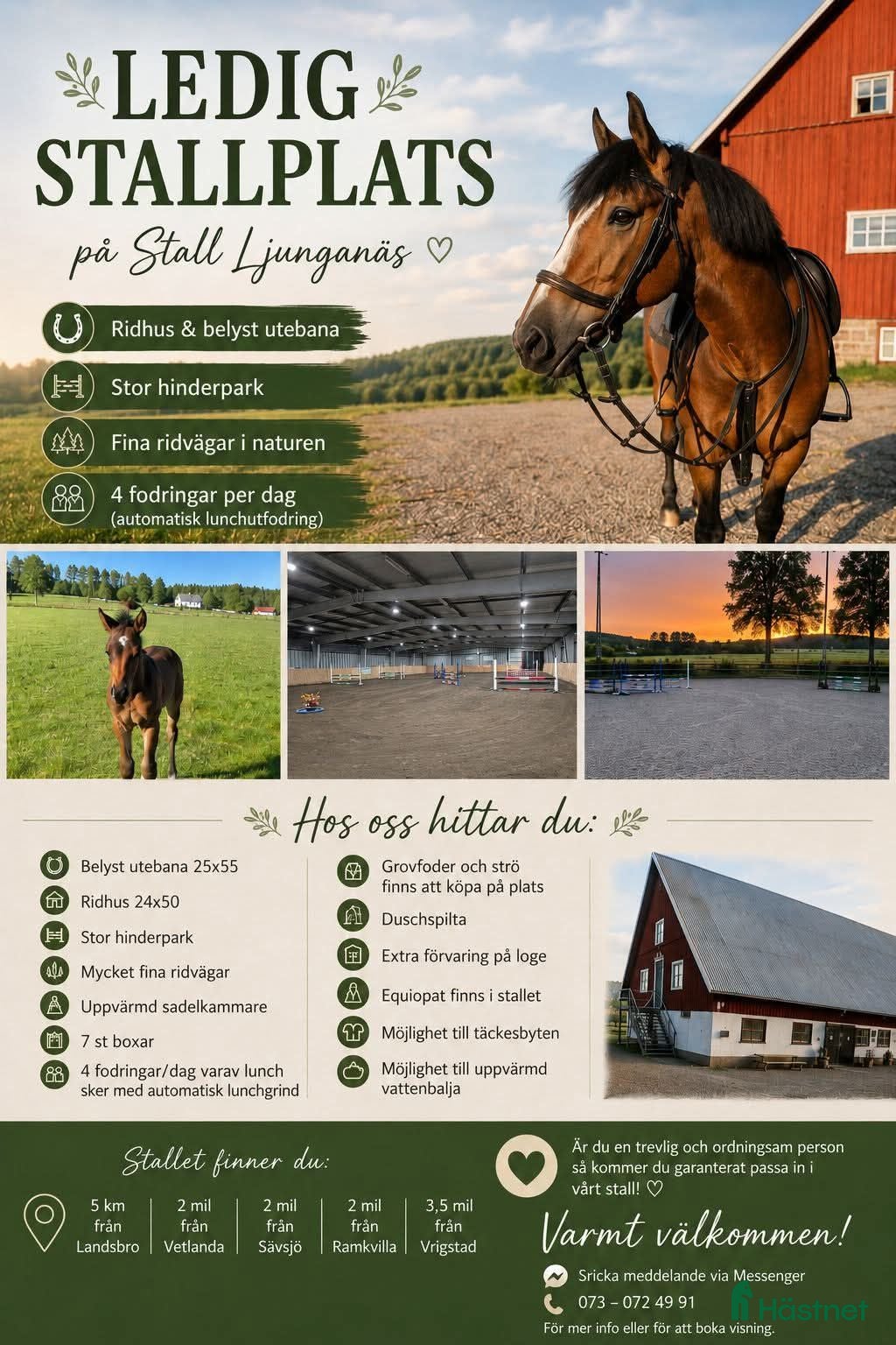  stallplats Stallplatser lediga  - Annons 2