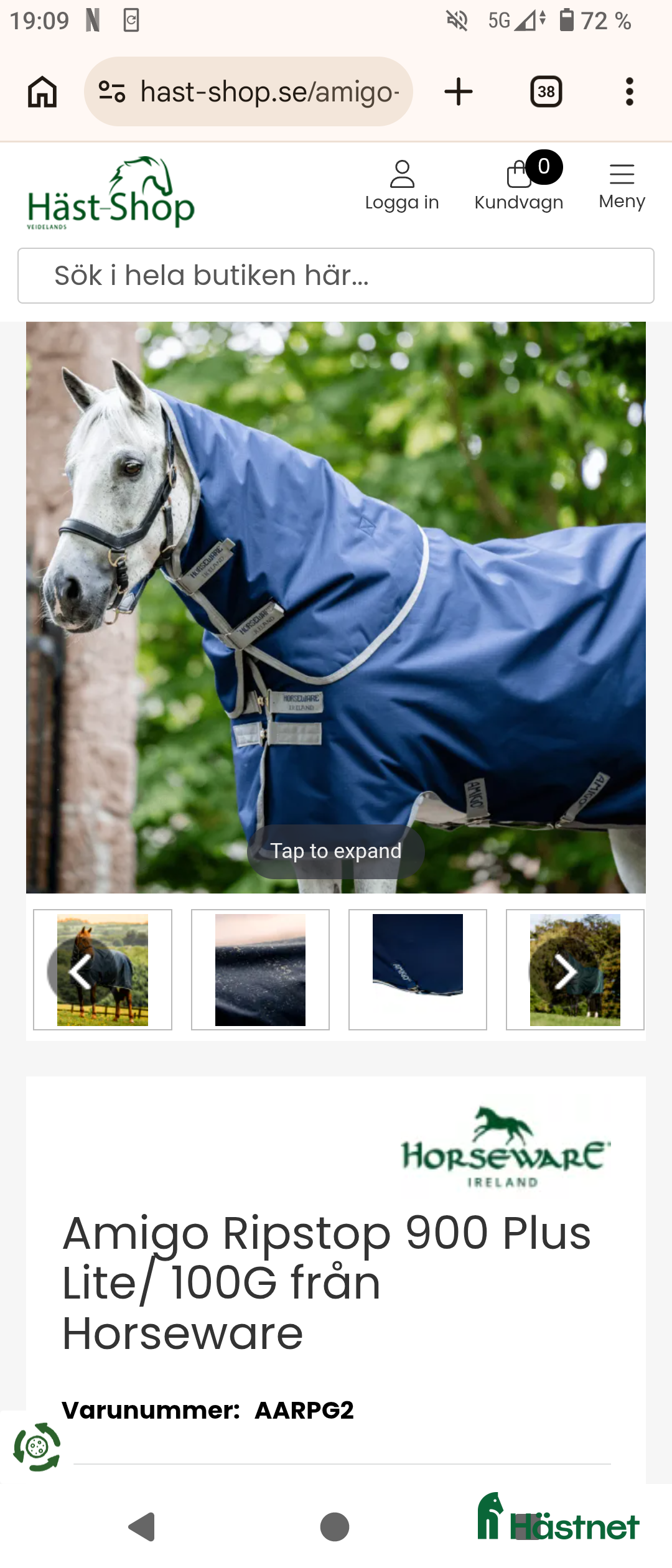 Täcken hästutrustning till salu: Amigo i toppskick - Annons 1