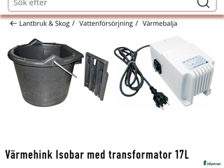 Stallinredning, stängsel & gård övrig utrustning till salu: Värme hink i Nyköping - Annons 24