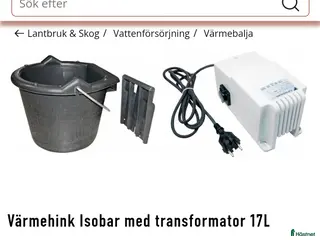 Stallinredning, stängsel & gård övrig utrustning till salu: Värme hink i Nyköping - Annons 4