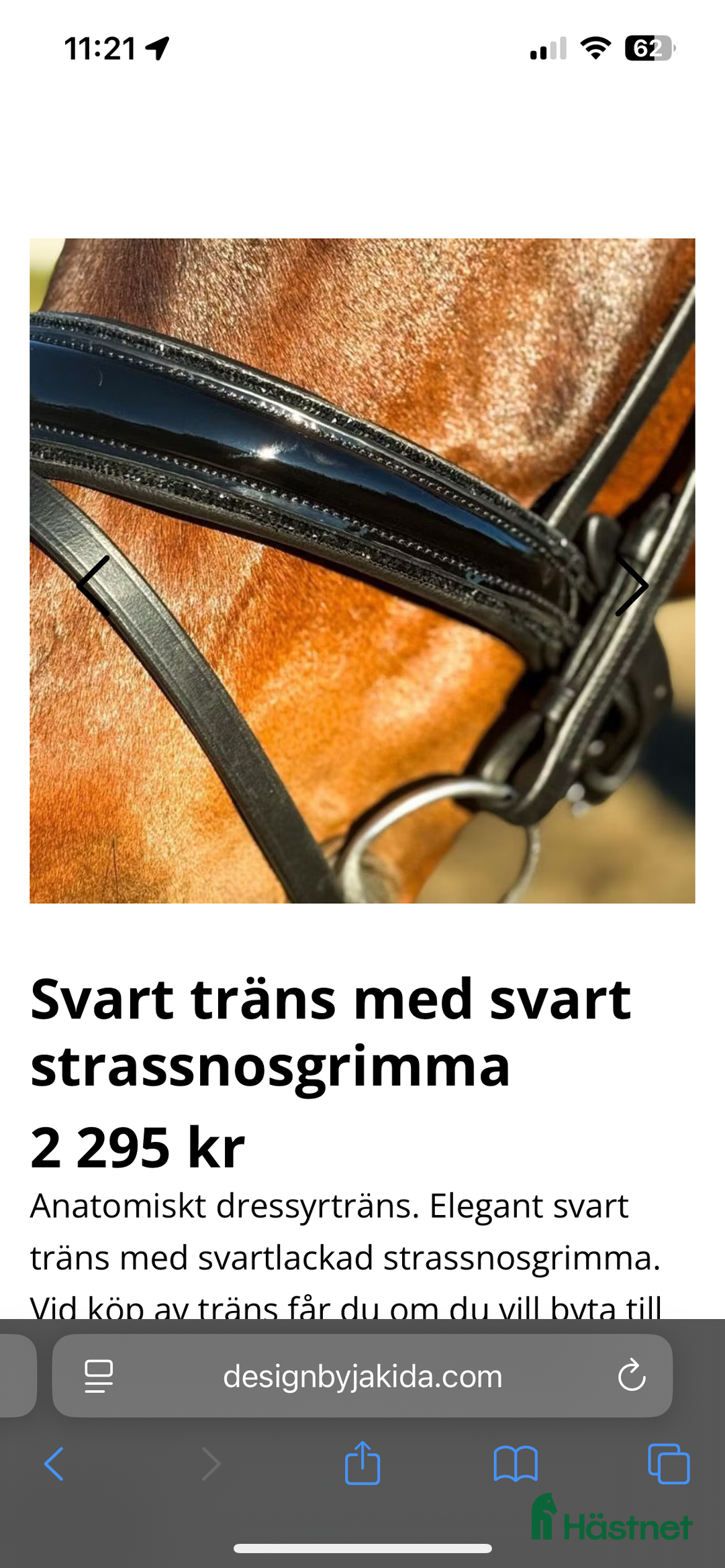 Träns hästutrustning till salu: Design by Jakida Träns🤍 i Smedjebacken - Annons 2