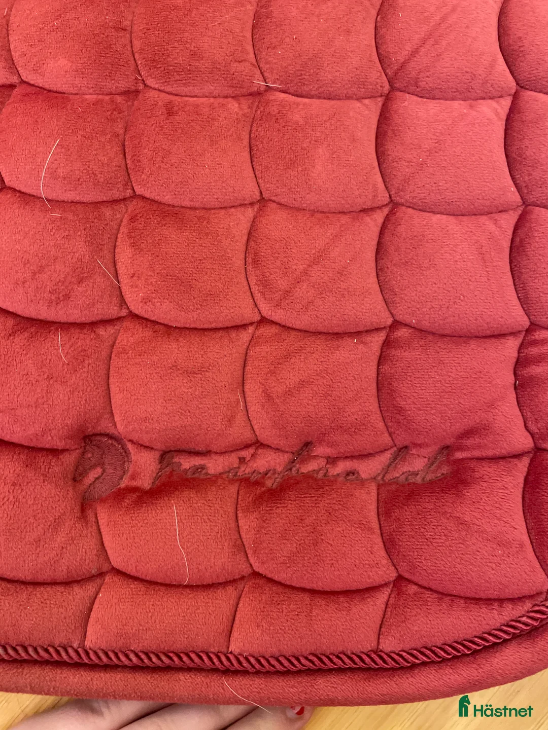 Schabrak & Vojlockar hästutrustning till salu: Rosa/röd sammets schabrak i Söråker - Annons 4