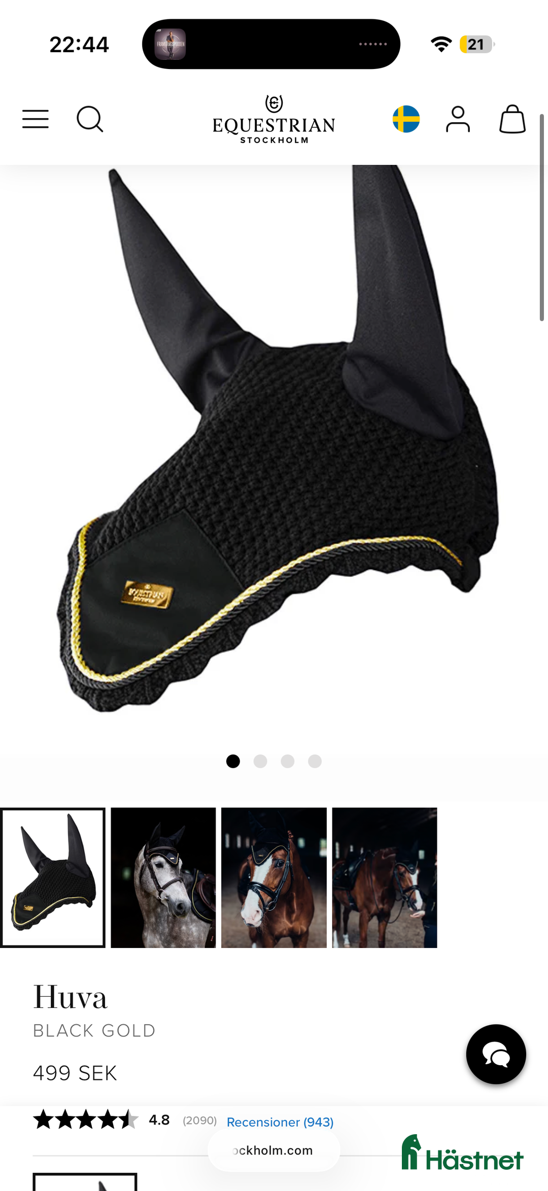 Schabrak & Vojlockar hästutrustning till salu: Jätte fint svart och guldigt hopp schabrak i Nacka - Annons 2