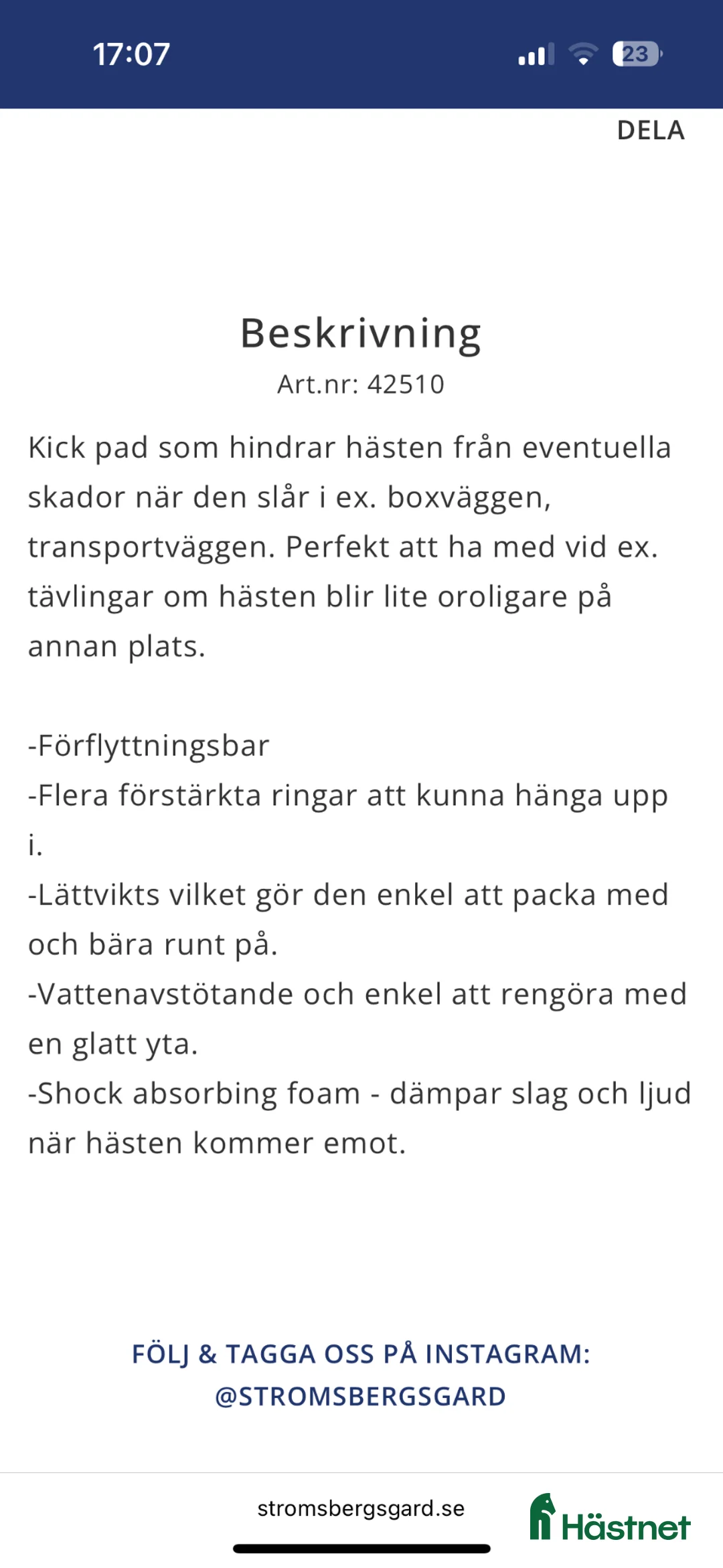 Övrig Hästutrustning hästutrustning till salu: Kick pad / boxmattor / väggmattor - Annons 4