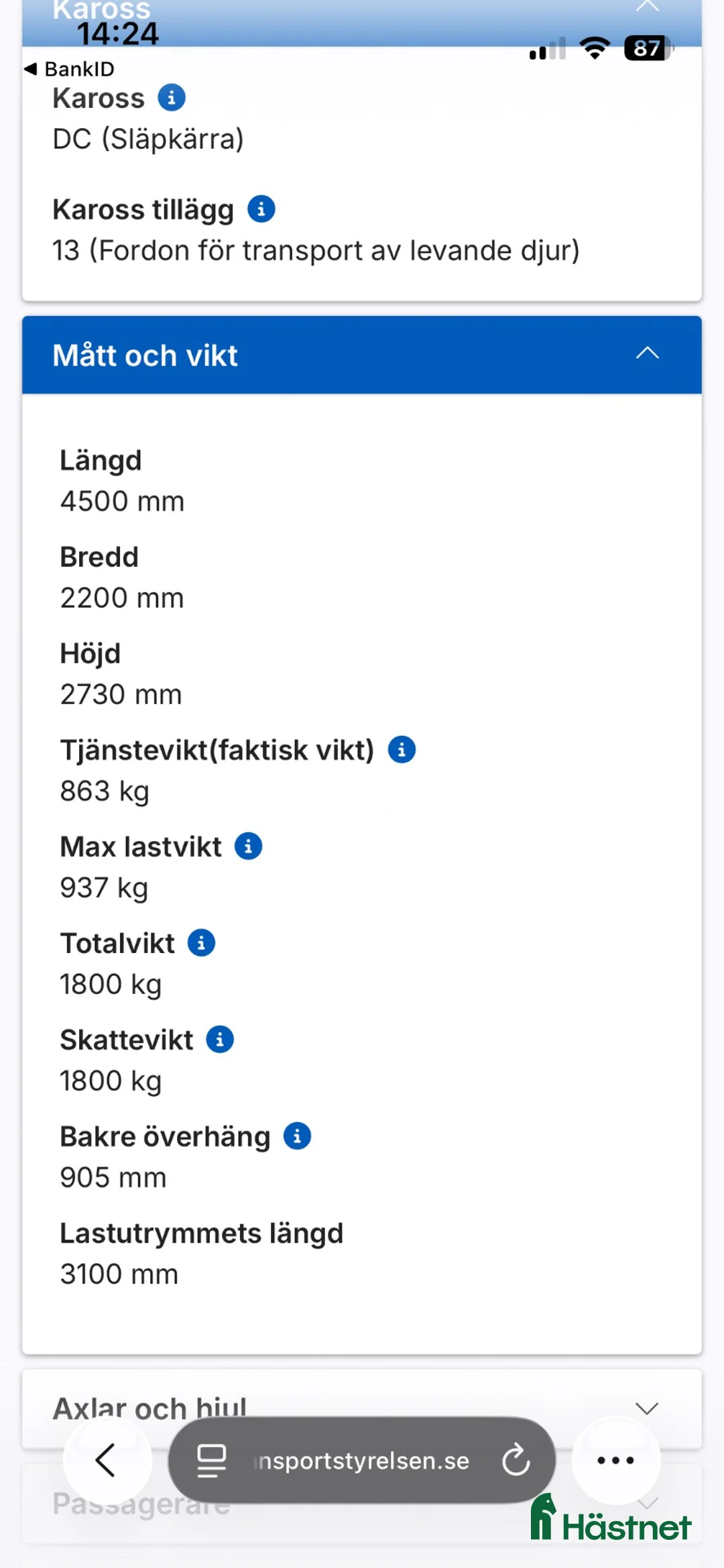 Hästtransporter  fordon & transport till salu: Nyservad och besiktigad med aluminium golv  -Fin! - Annons 2