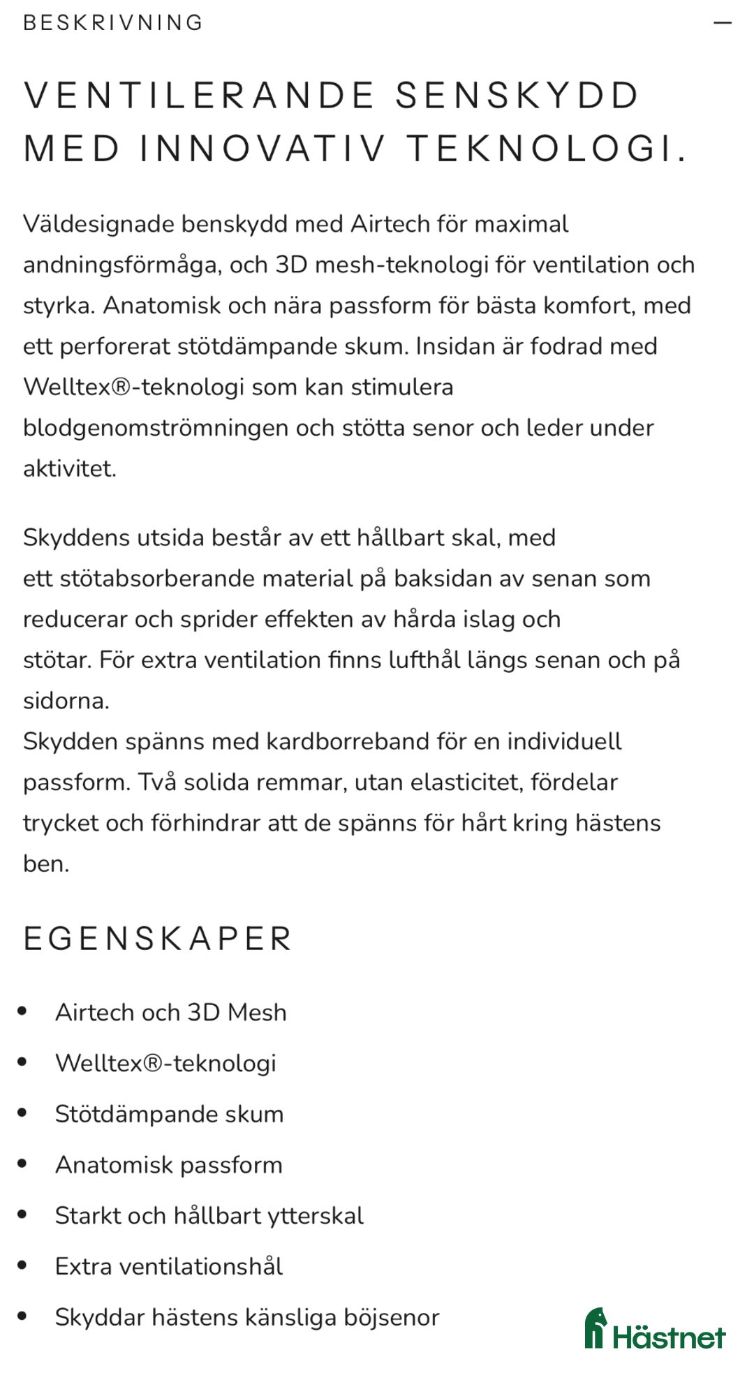 Benskydd hästutrustning till salu: Nya BoT senskydd i Vikingstad - Annons 6