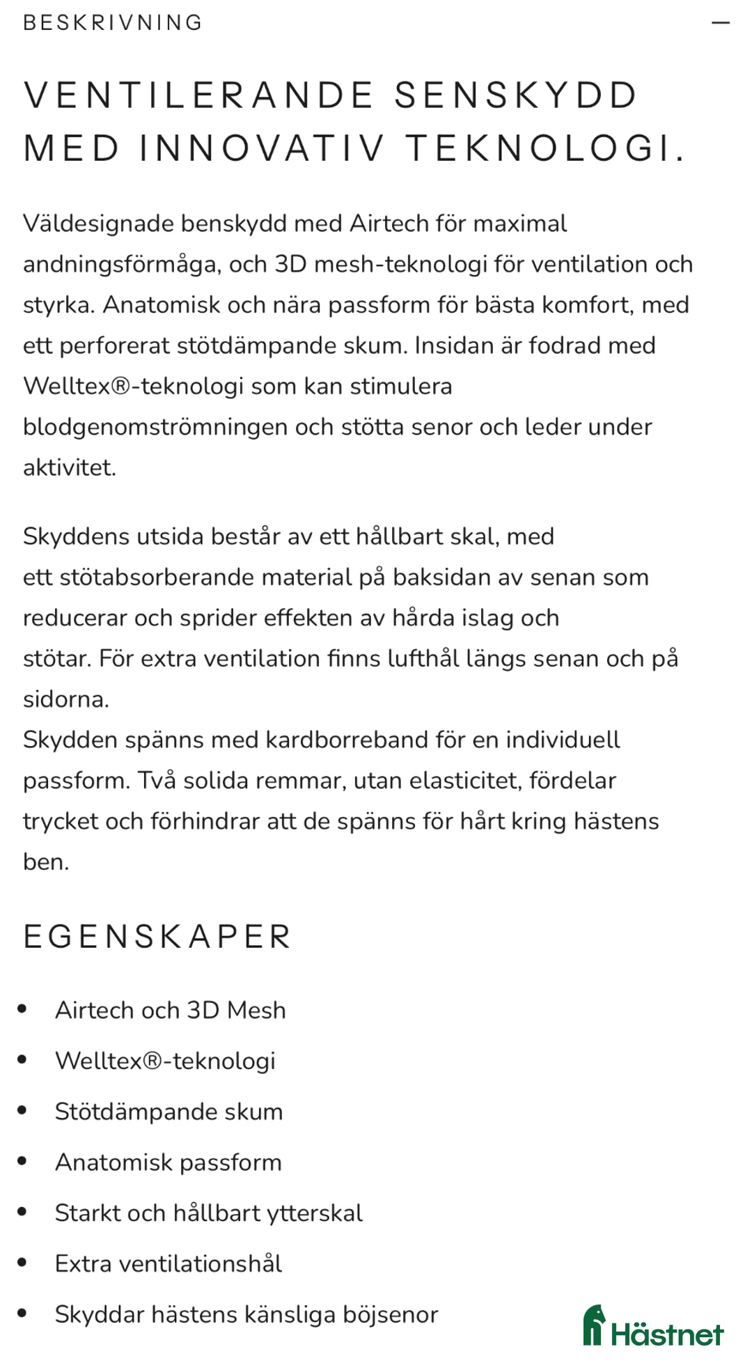 Benskydd hästutrustning till salu: Nya BoT senskydd i Vikingstad - Annons 6