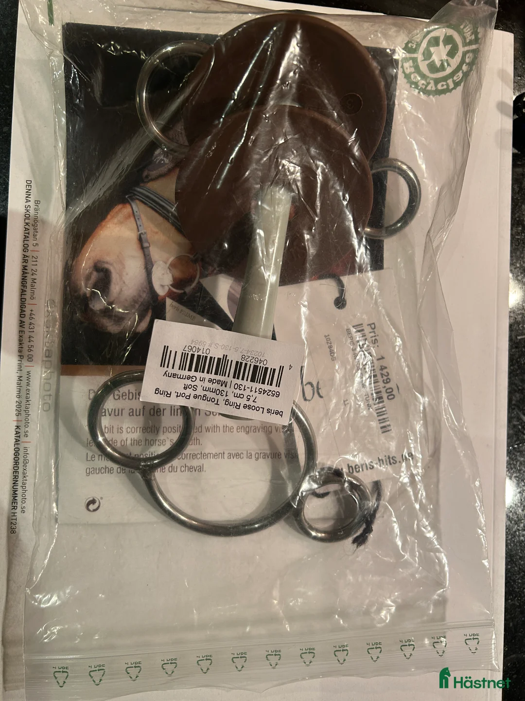 Träns hästutrustning till salu: Beris bett, loose ring, 1300 mm, Soft i Bjärred - Annons 3