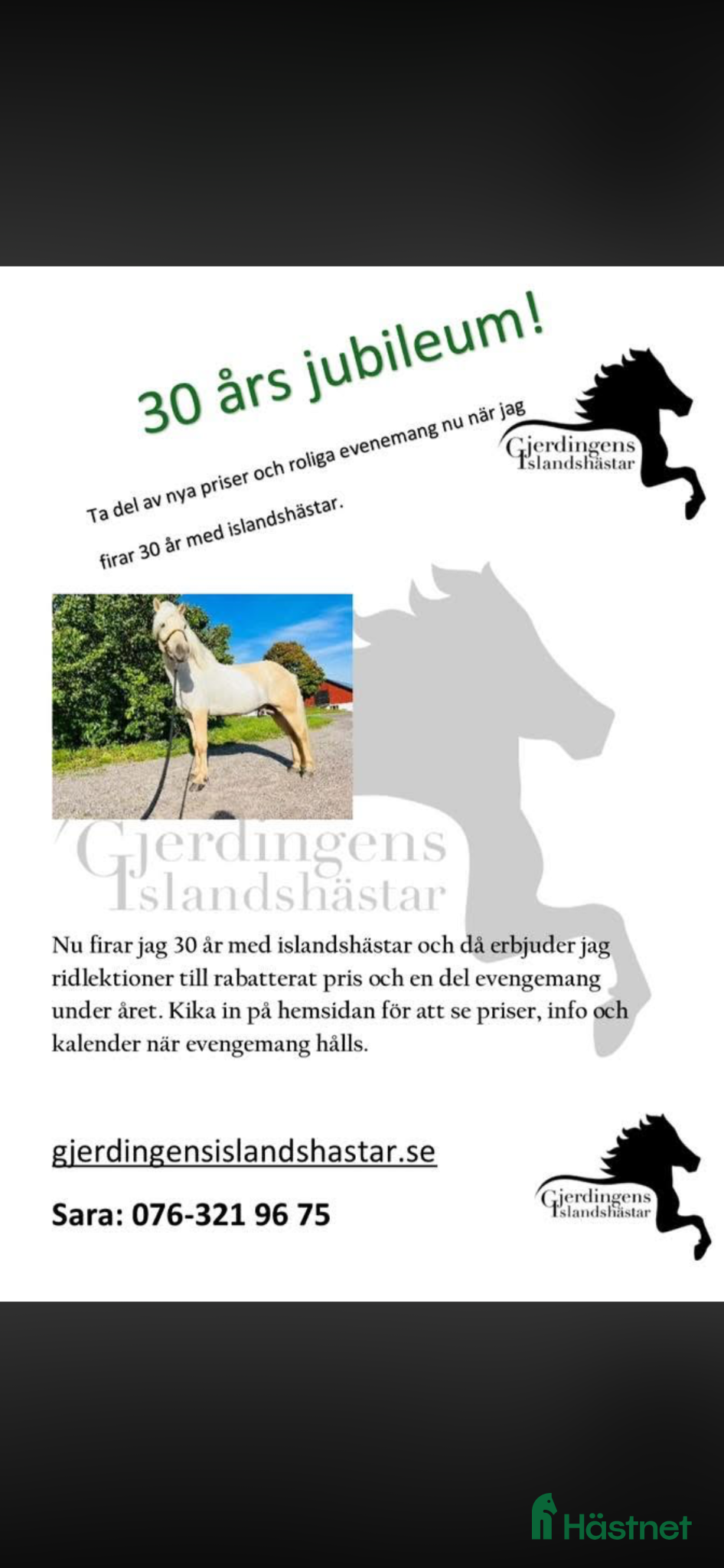  hästservice In/tillridning, lektioner och föreläsningar.  - Annons 1