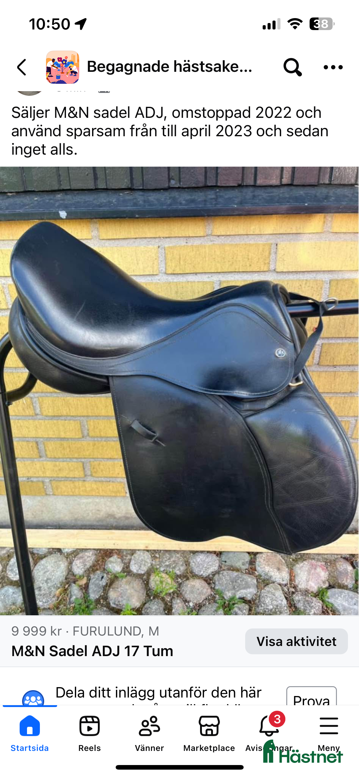 Sadlar hästutrustning till salu: Morris&nolan ADJ i Furulund - Annons 1