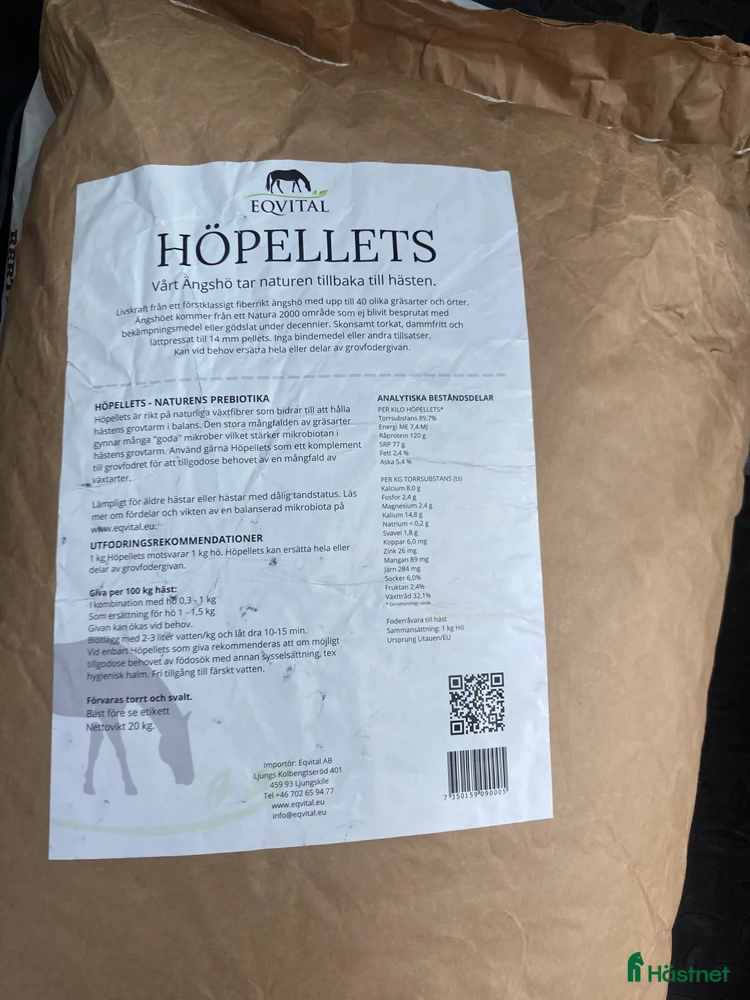 Övrig utrustning övrig utrustning till salu: Eqvital Höpellets  - Annons 1